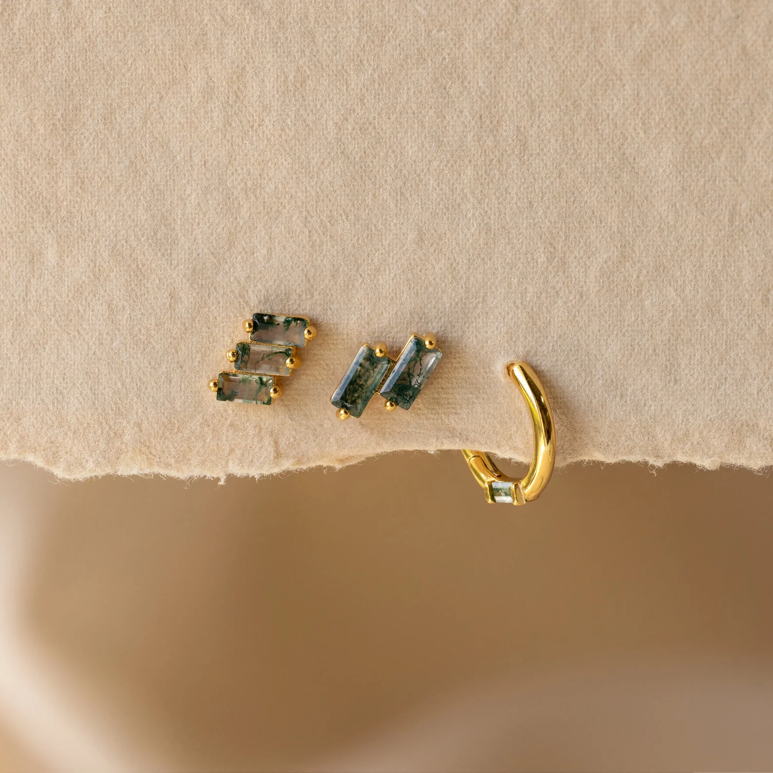 Agate Cartilage Earrings Set - Image 2