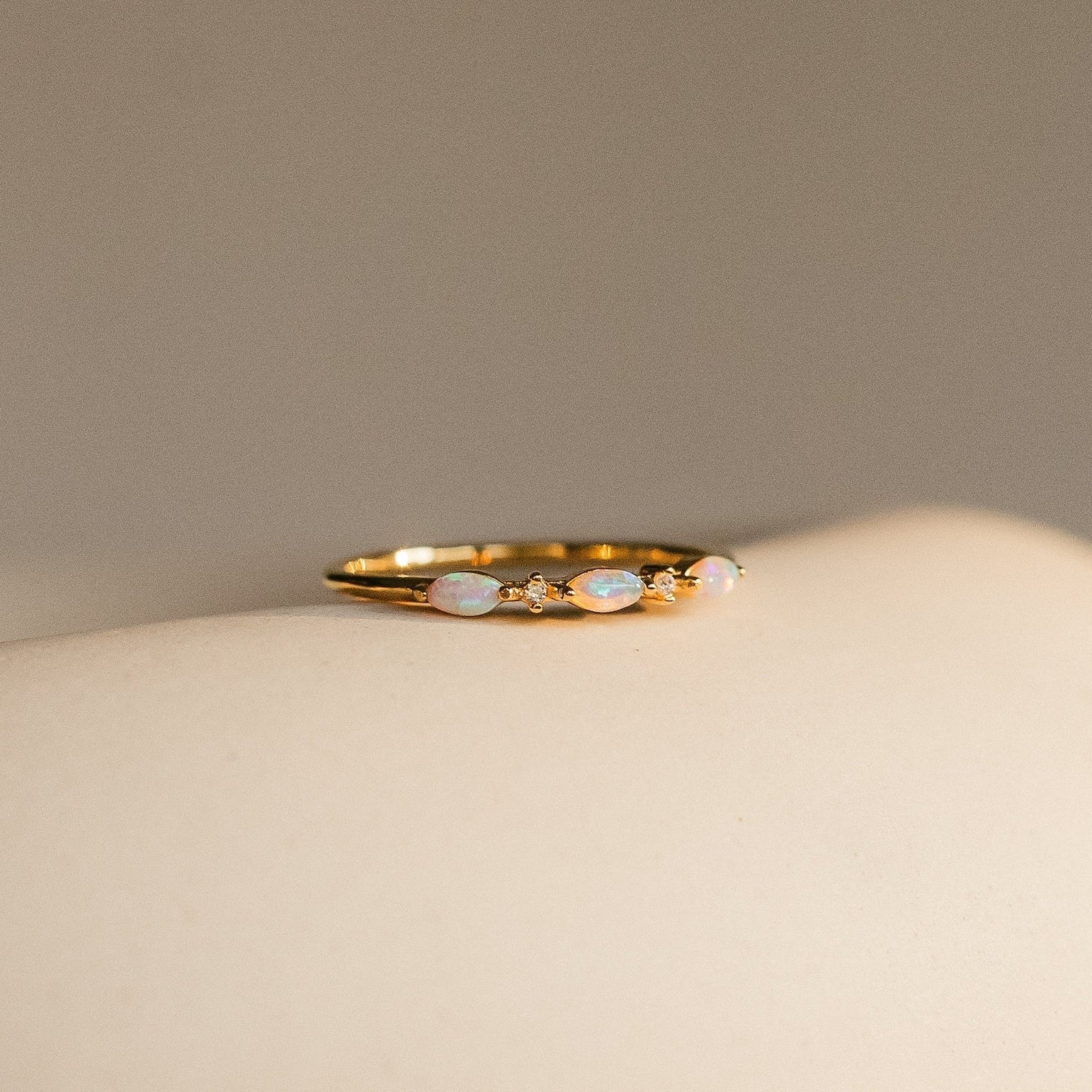 Alessia Trio Opal Ring in 18K Gold