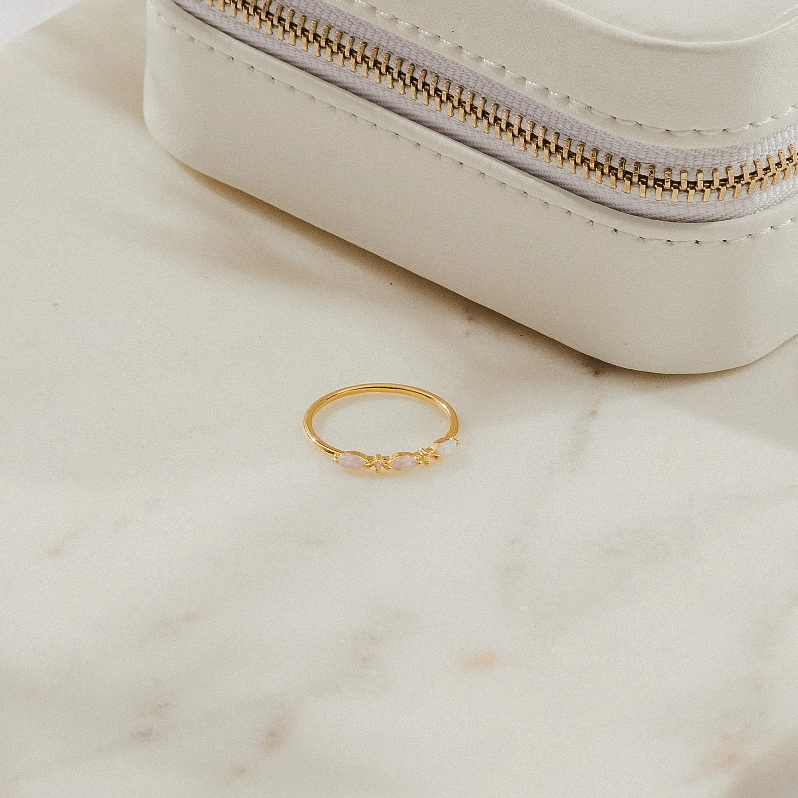 Alessia Trio Opal Ring in 18K Gold - Image 5