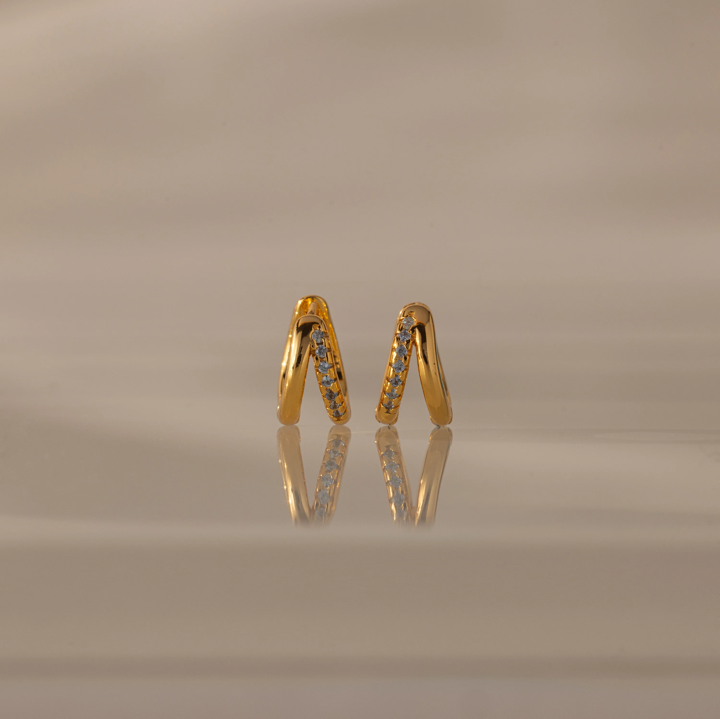 Amelia Duo Birthstone Huggies - Image 3
