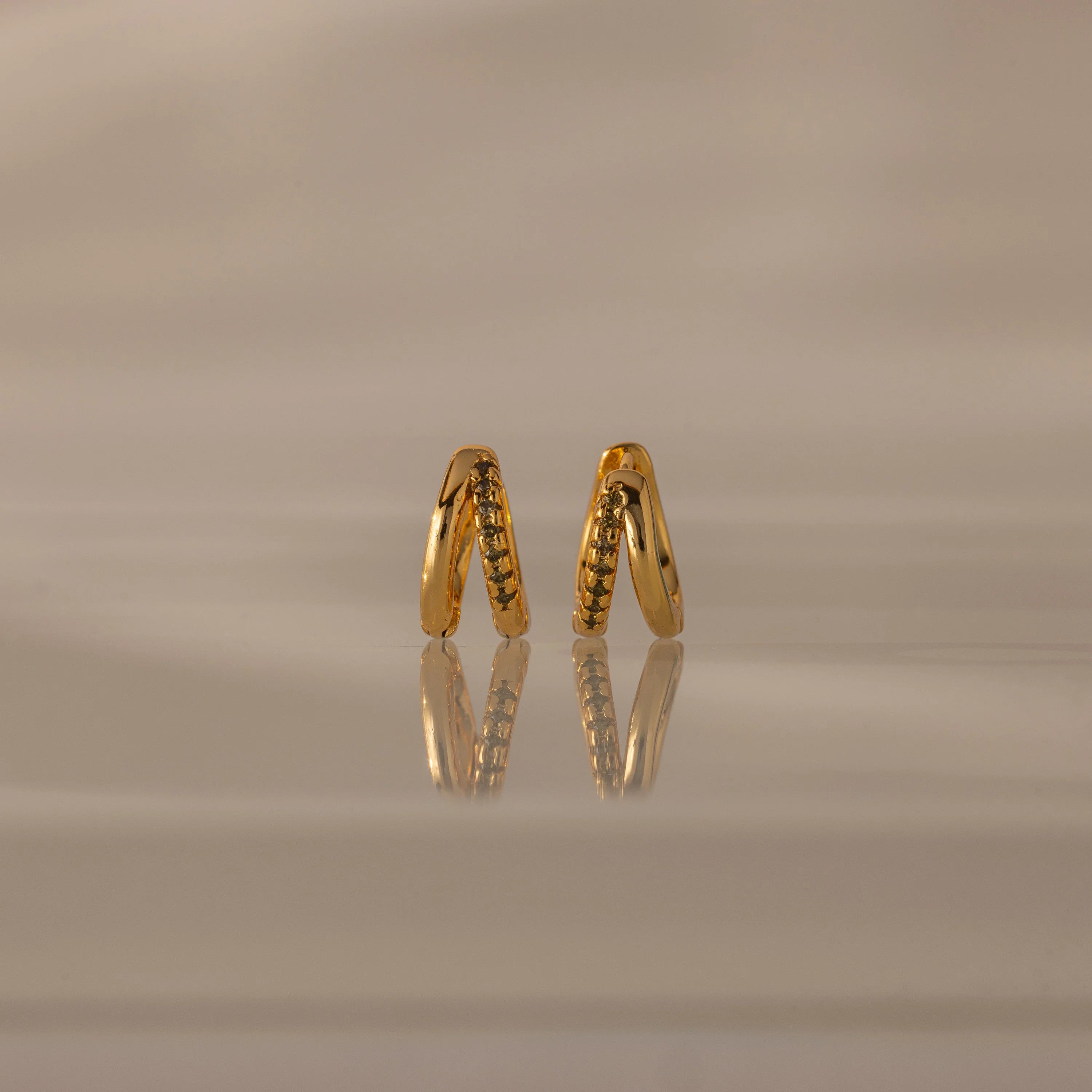 Amelia Duo Birthstone Huggies - Image 7