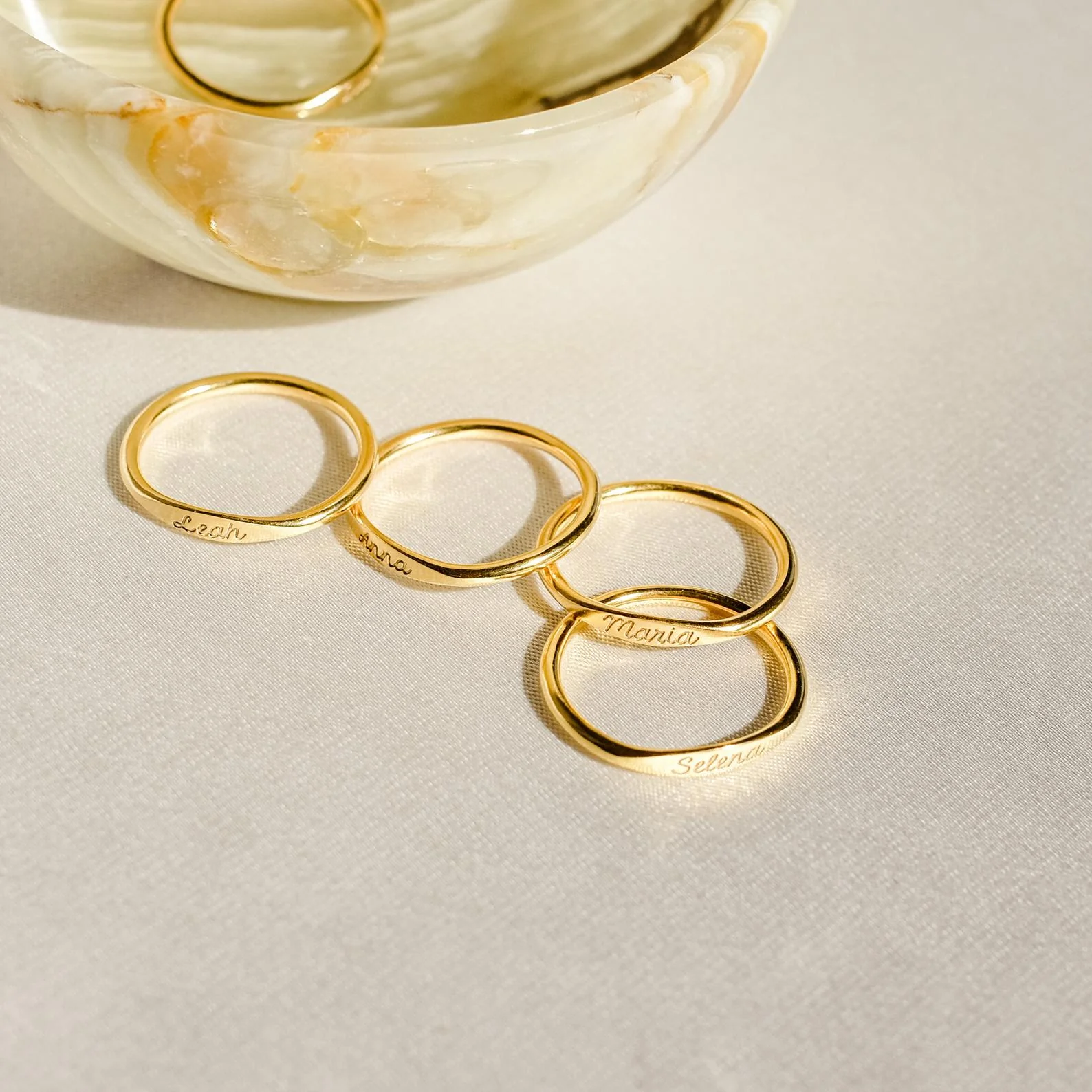 Ann Skinny Name Ring - Image 5