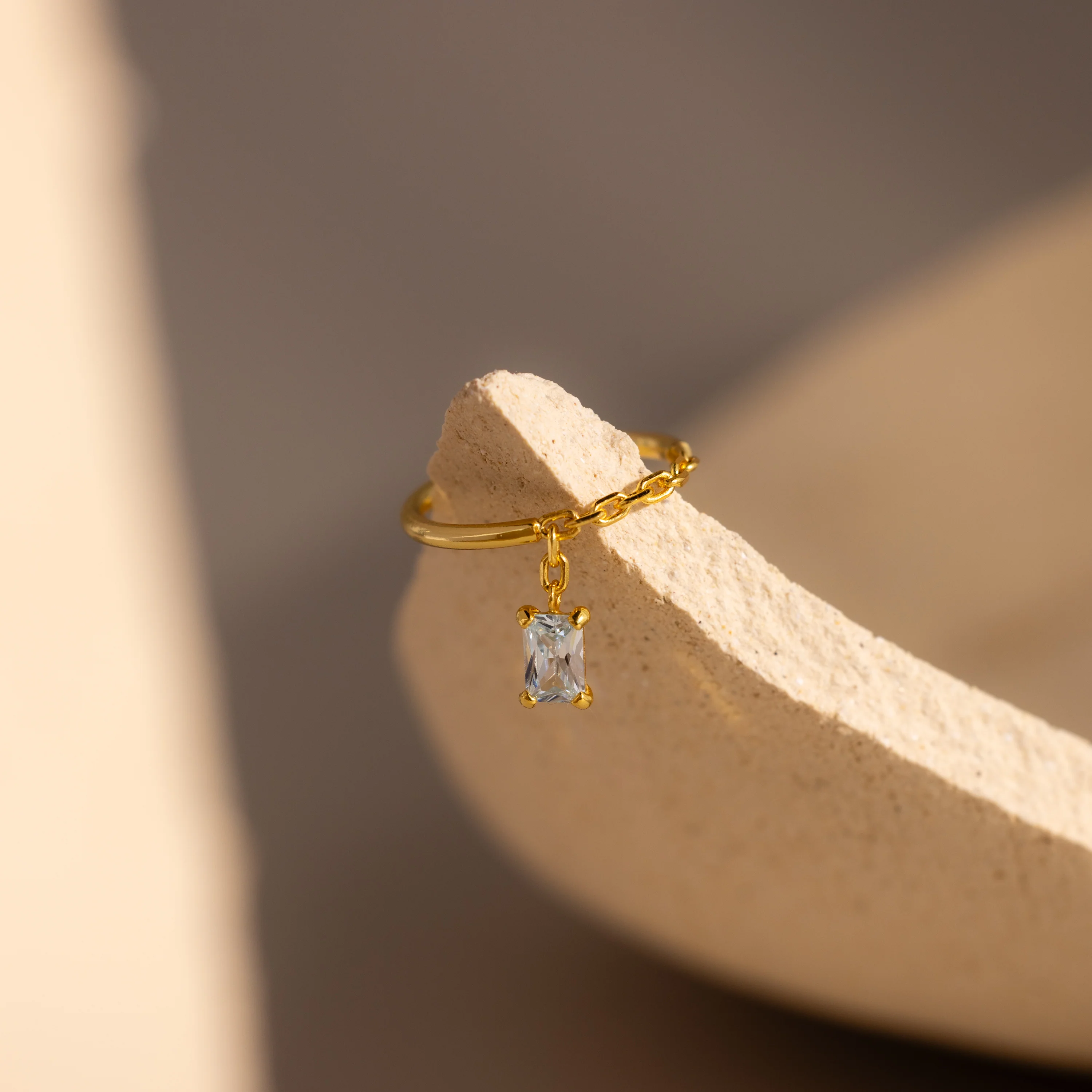 Birthstone Drop Chain Ring - Image 12