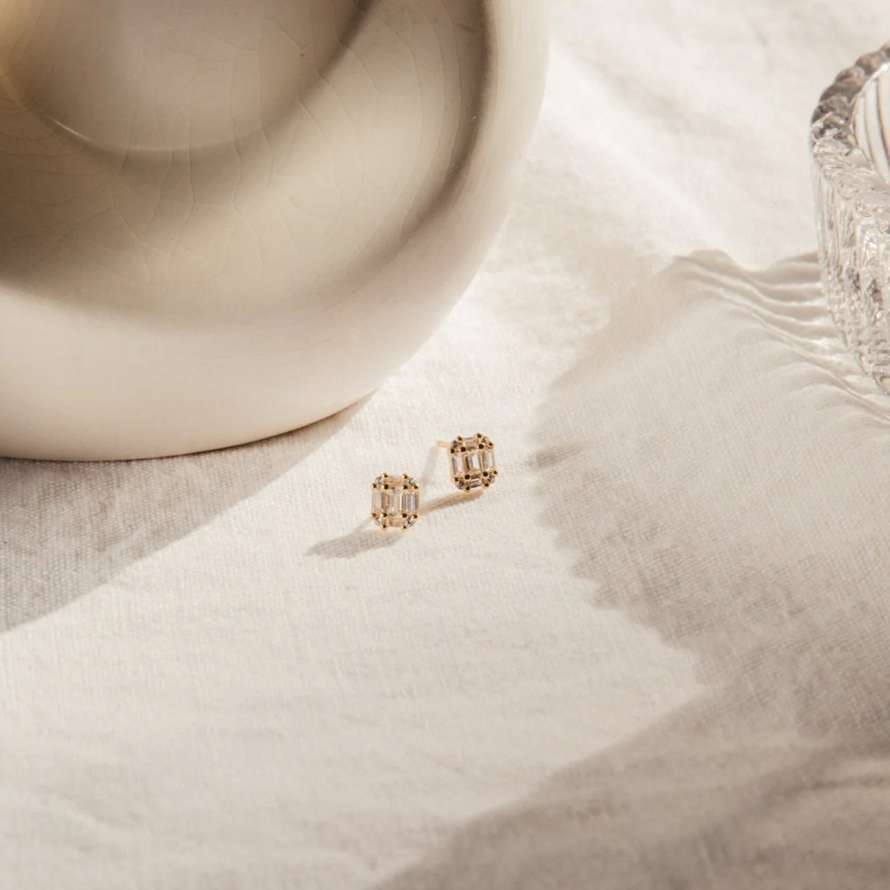 Arabella Diamond Studs in 18K Gold