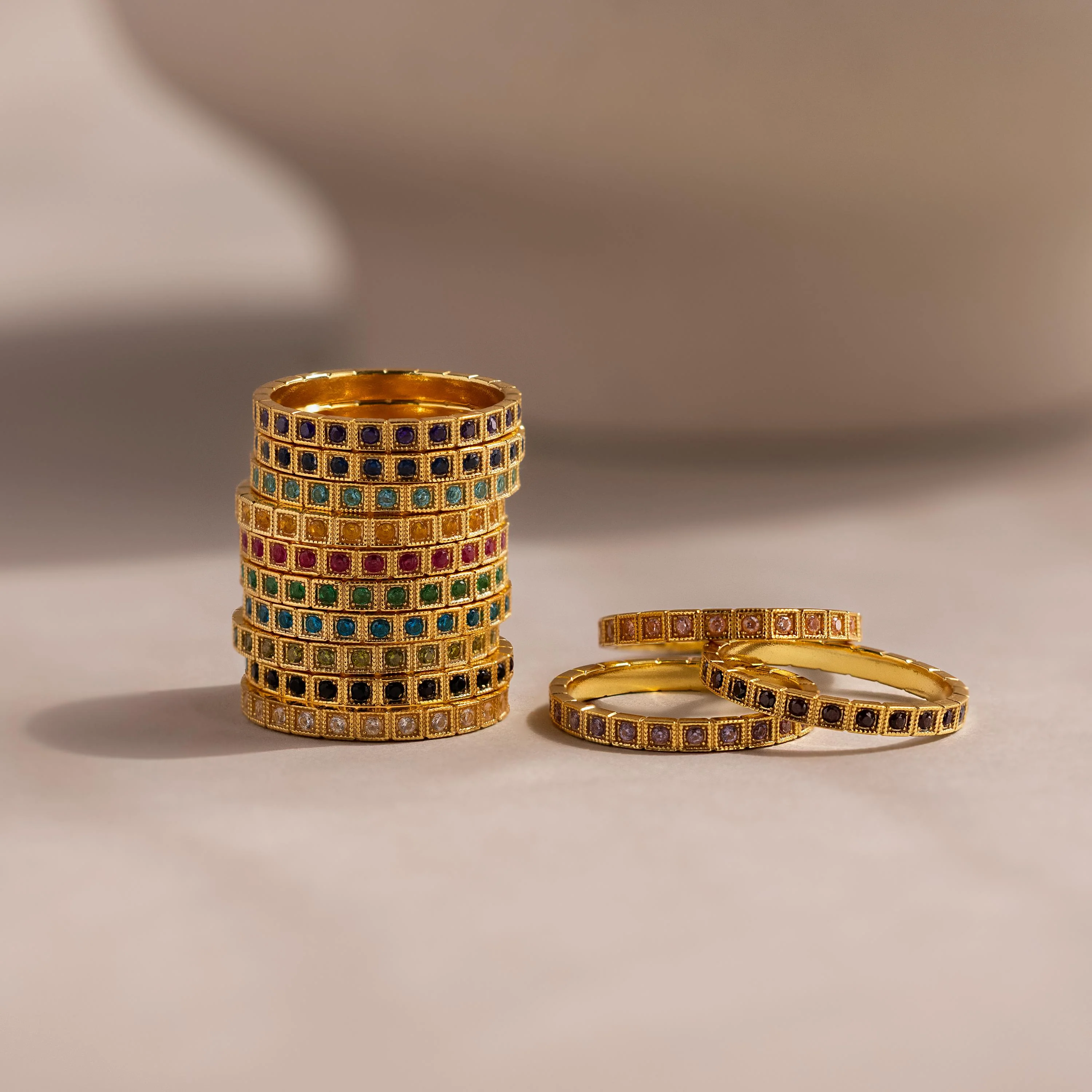 Art Deco Topaz Eternity Ring