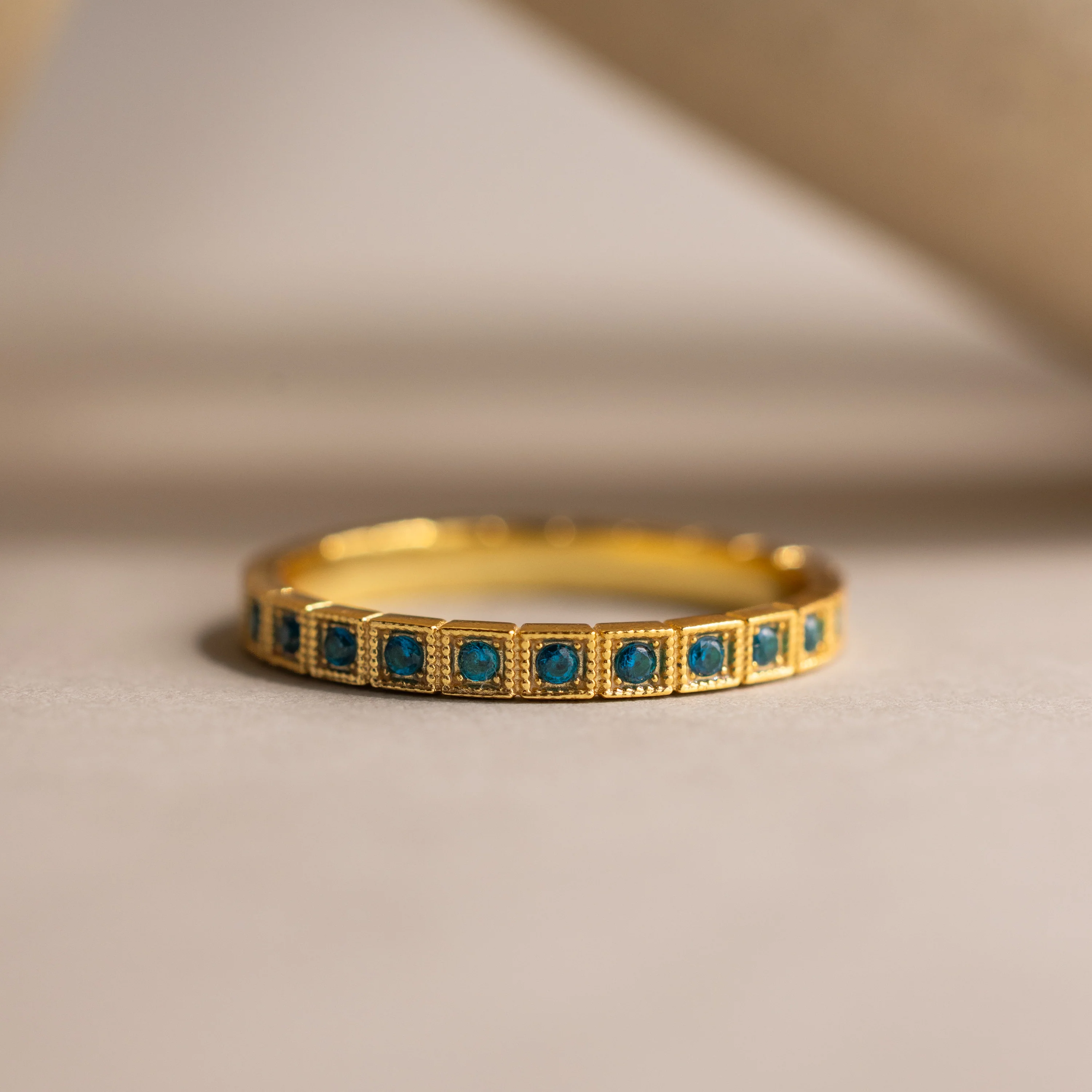 Art Deco Birthstone Eternity Ring - Image 19