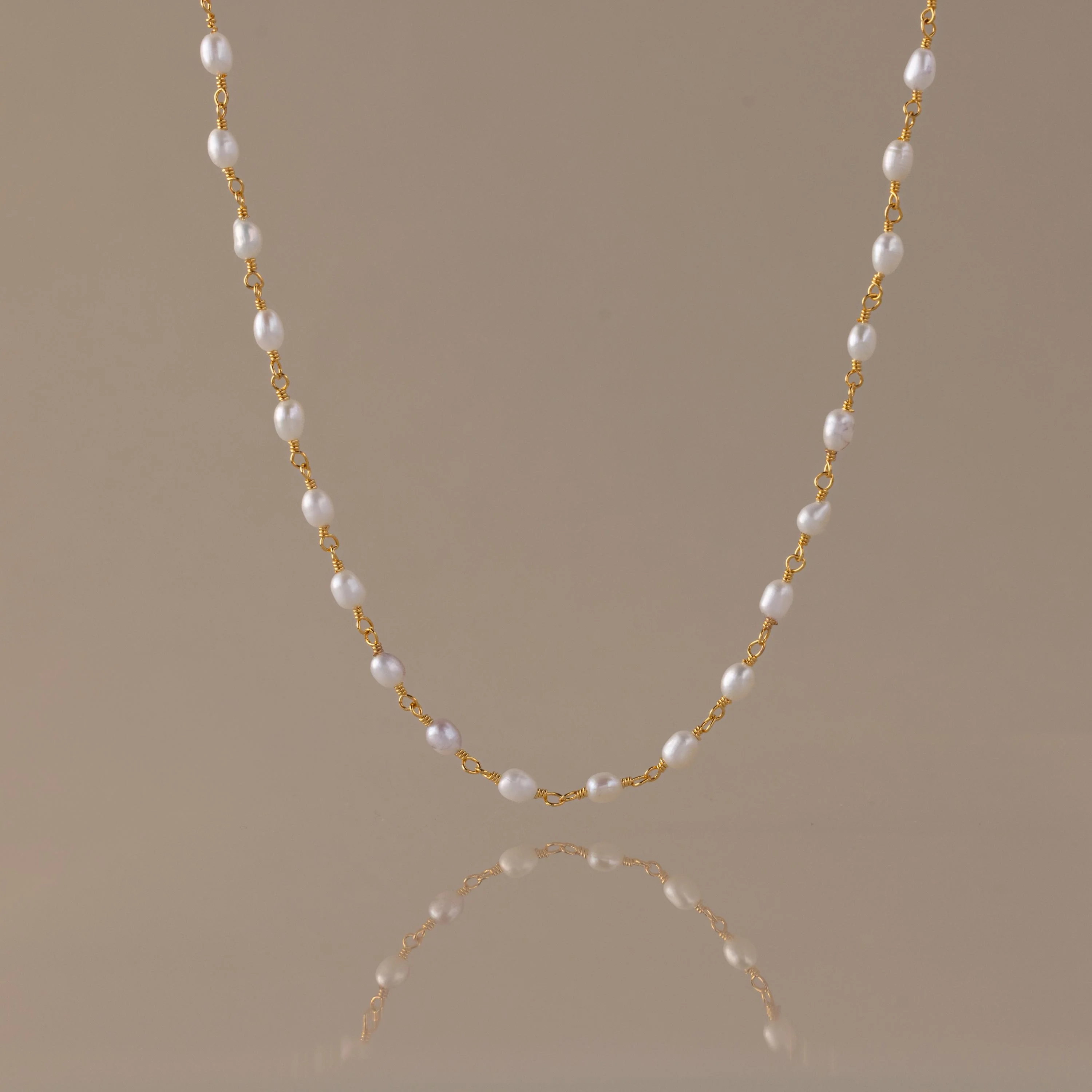 Aurora Pearl Station Necklace