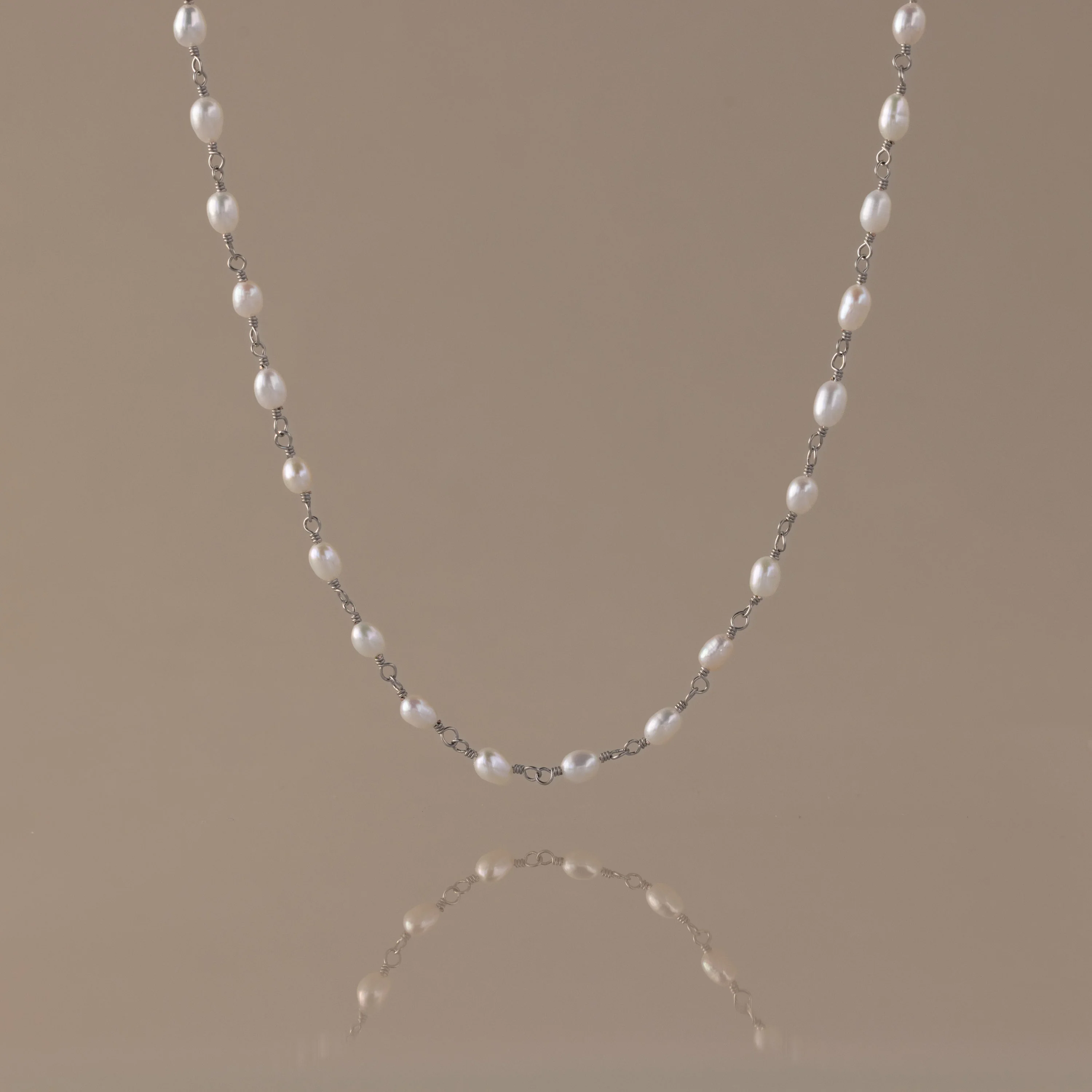 Aurora Pearl Station Necklace - Image 2