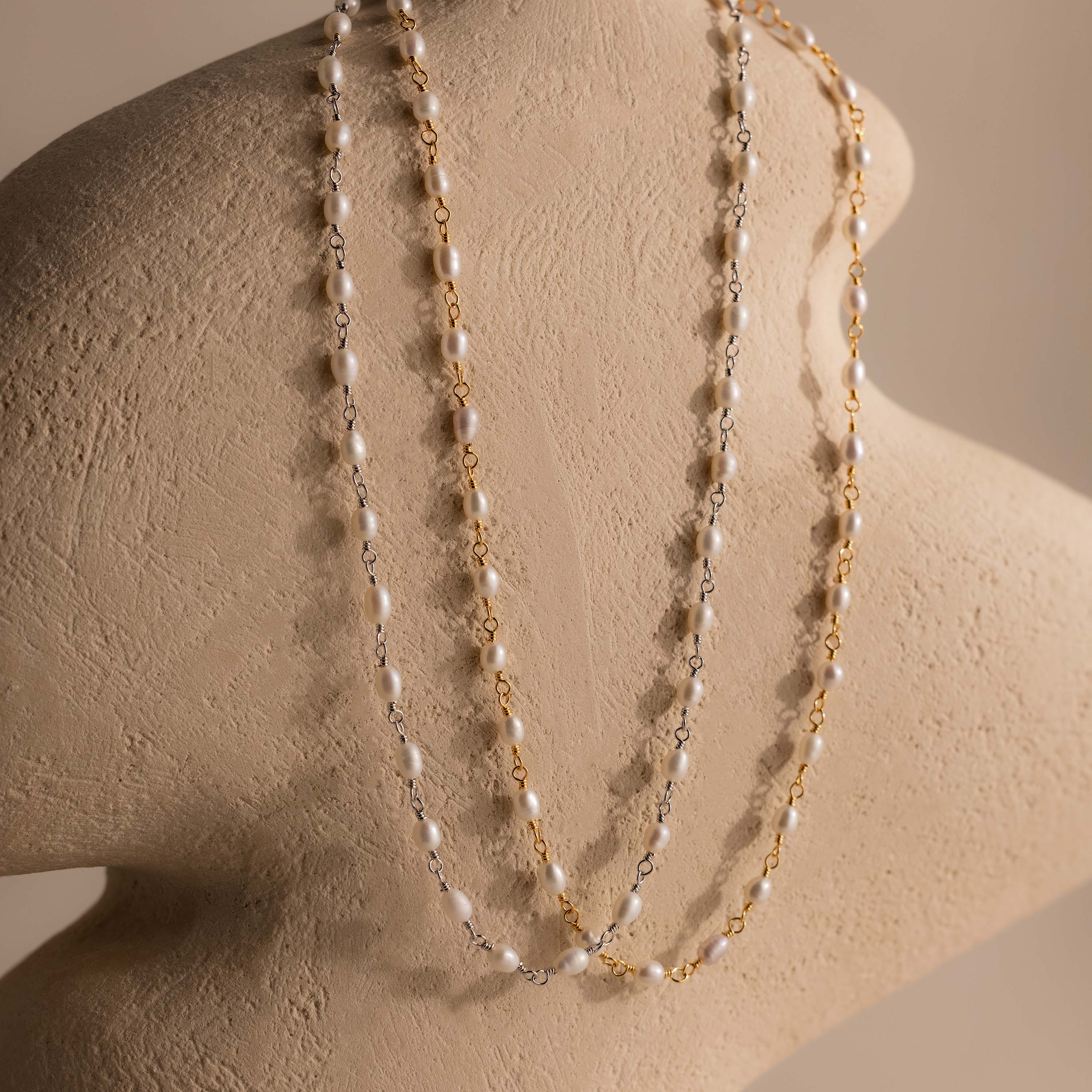 Aurora Pearl Station Necklace - Image 4