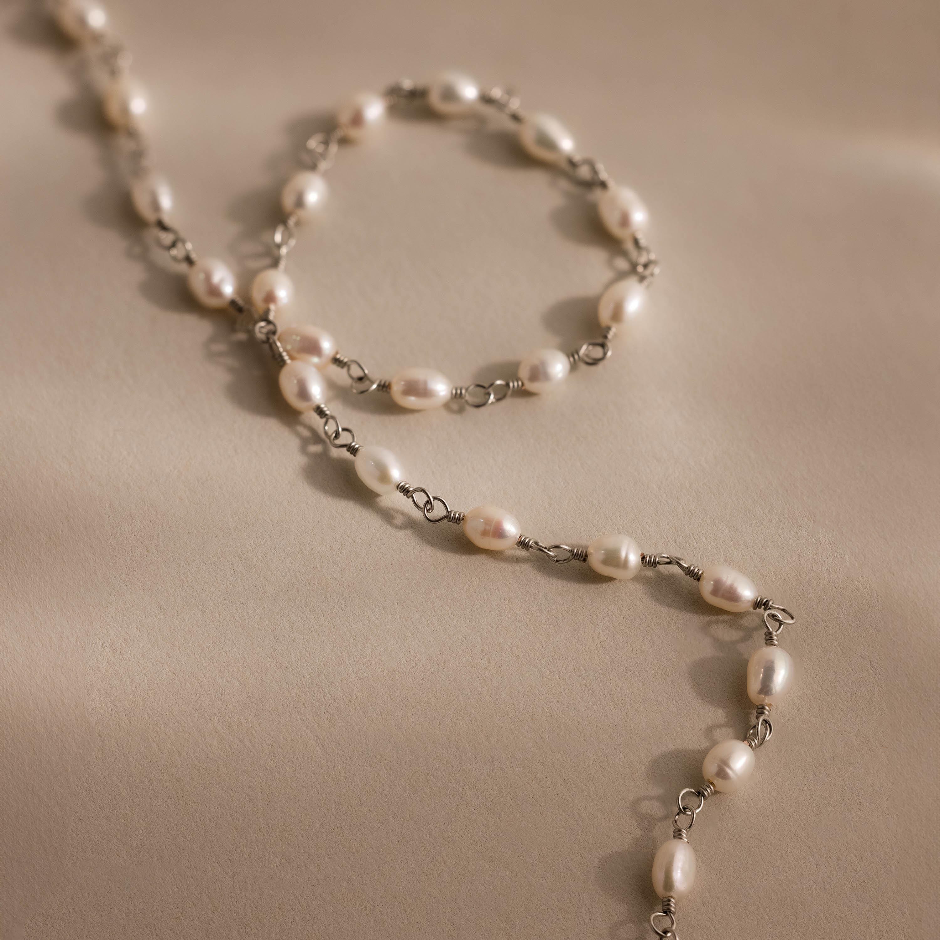 Aurora Pearl Station Necklace - Image 6