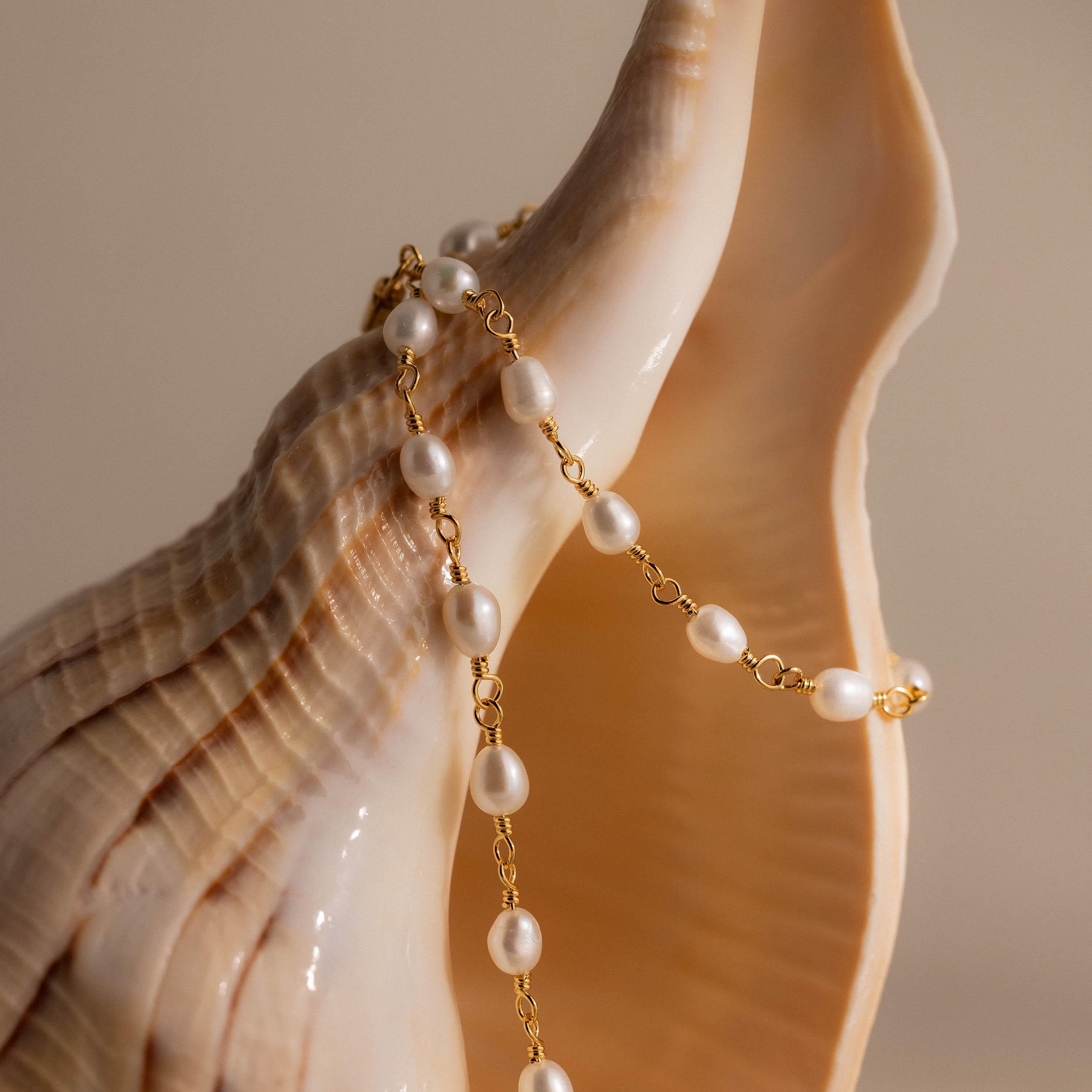 Aurora Pearl Station Necklace - Image 8