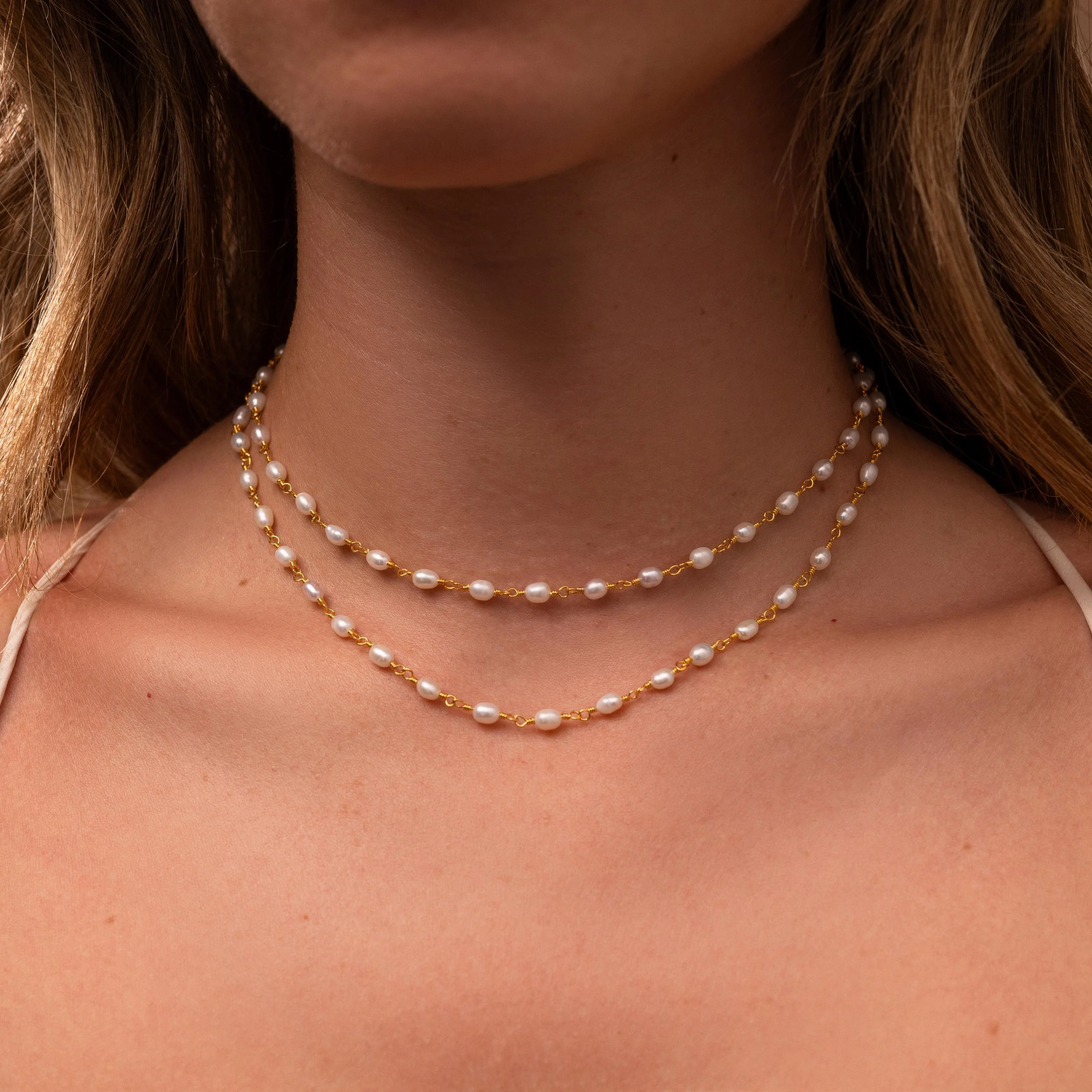 Aurora Pearl Station Necklace - Image 9
