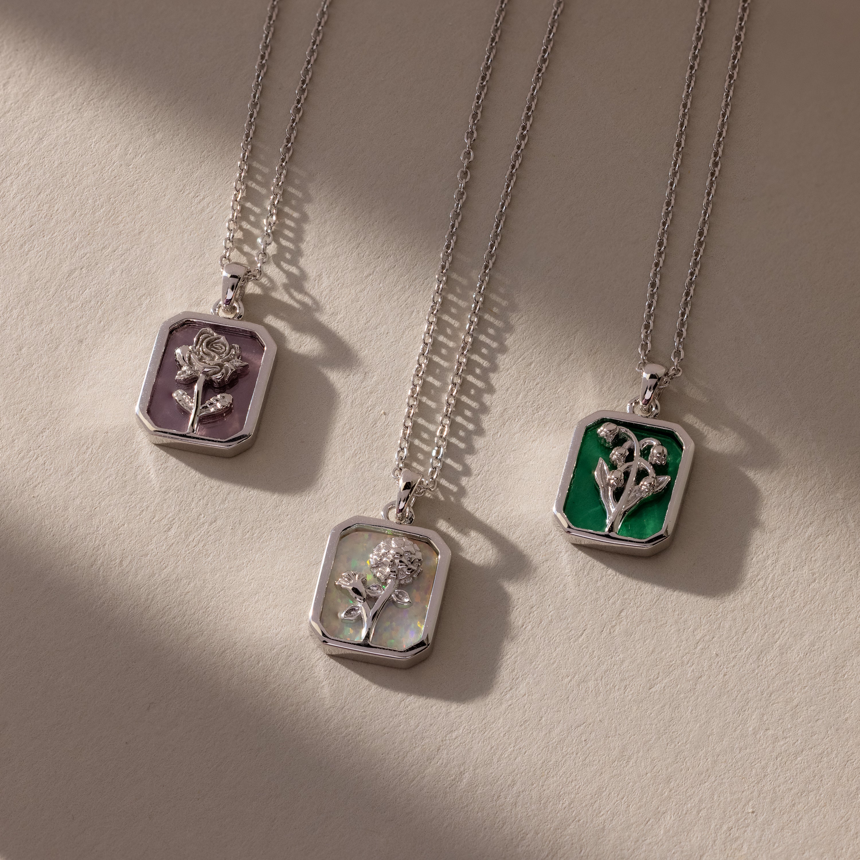 Emerald Birth Flower Charm Necklace