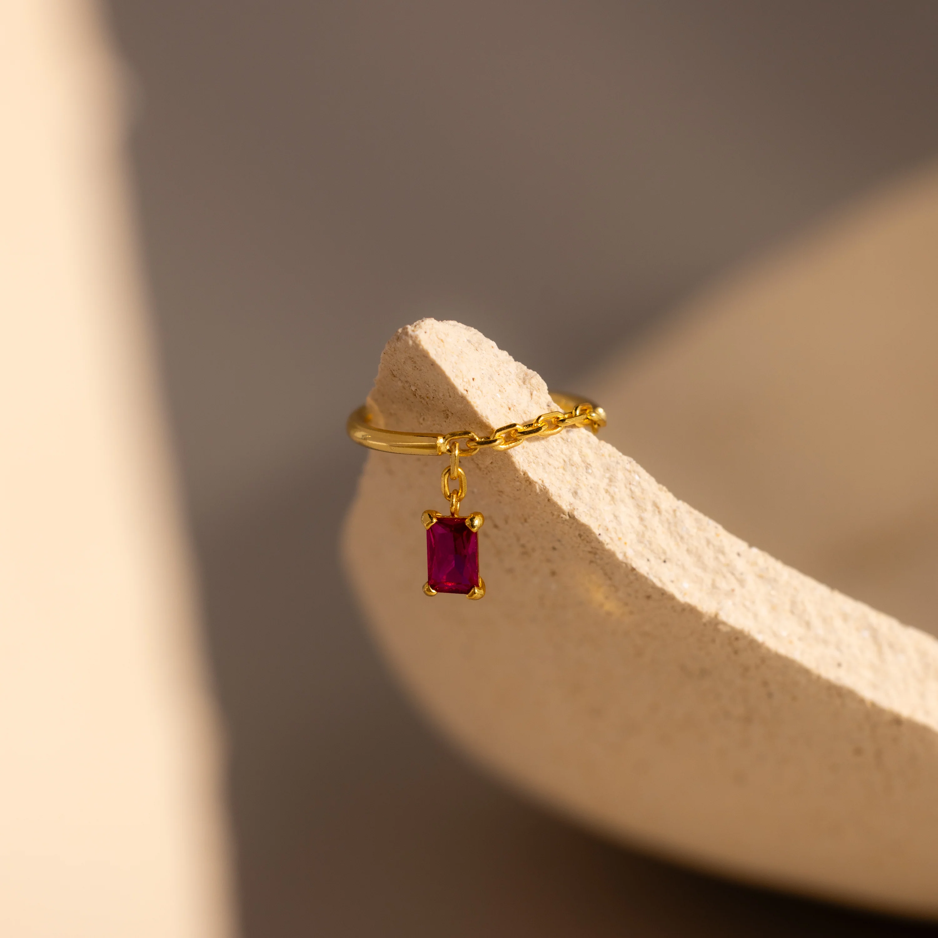 Birthstone Drop Chain Ring - Image 20