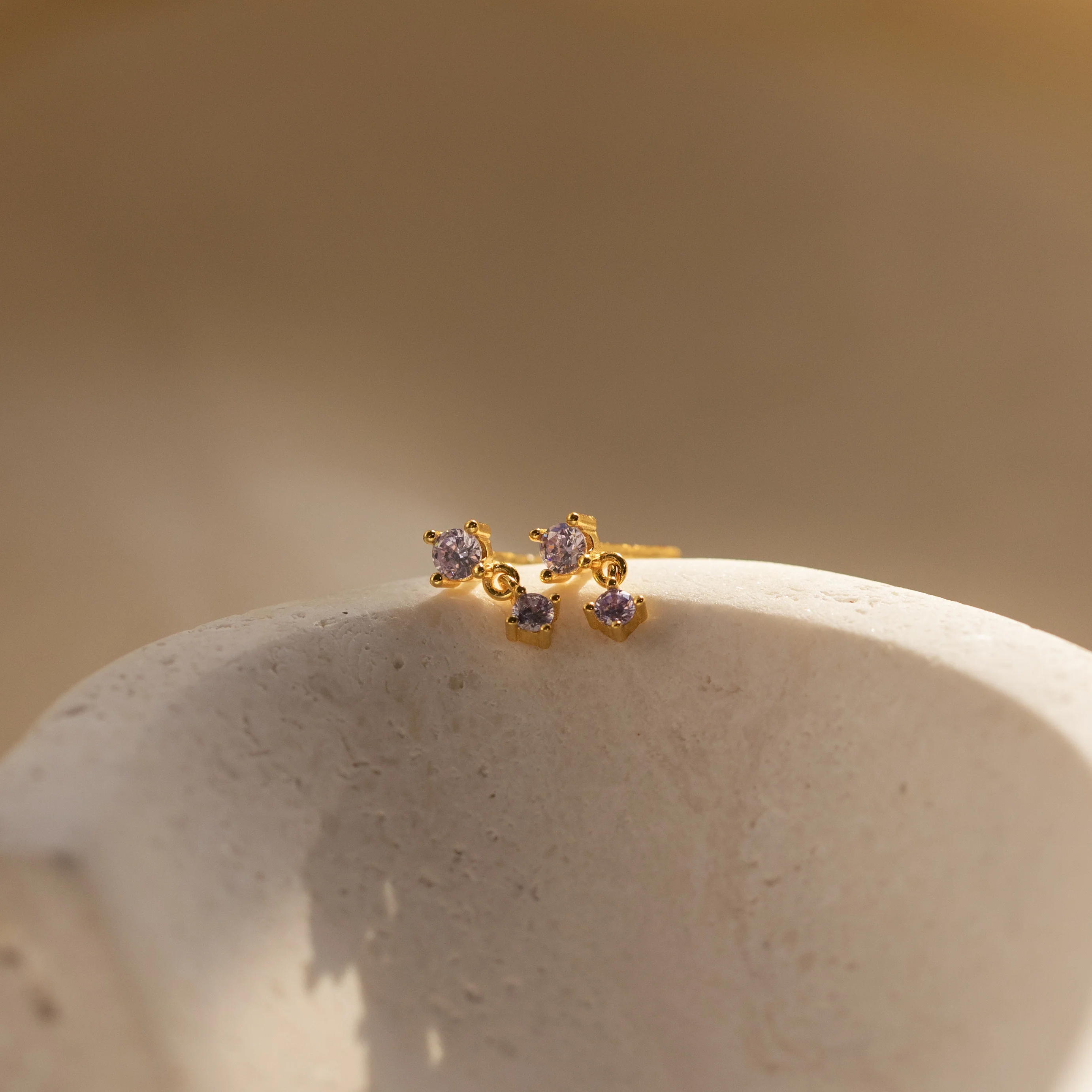 Birthstone Drop Studs