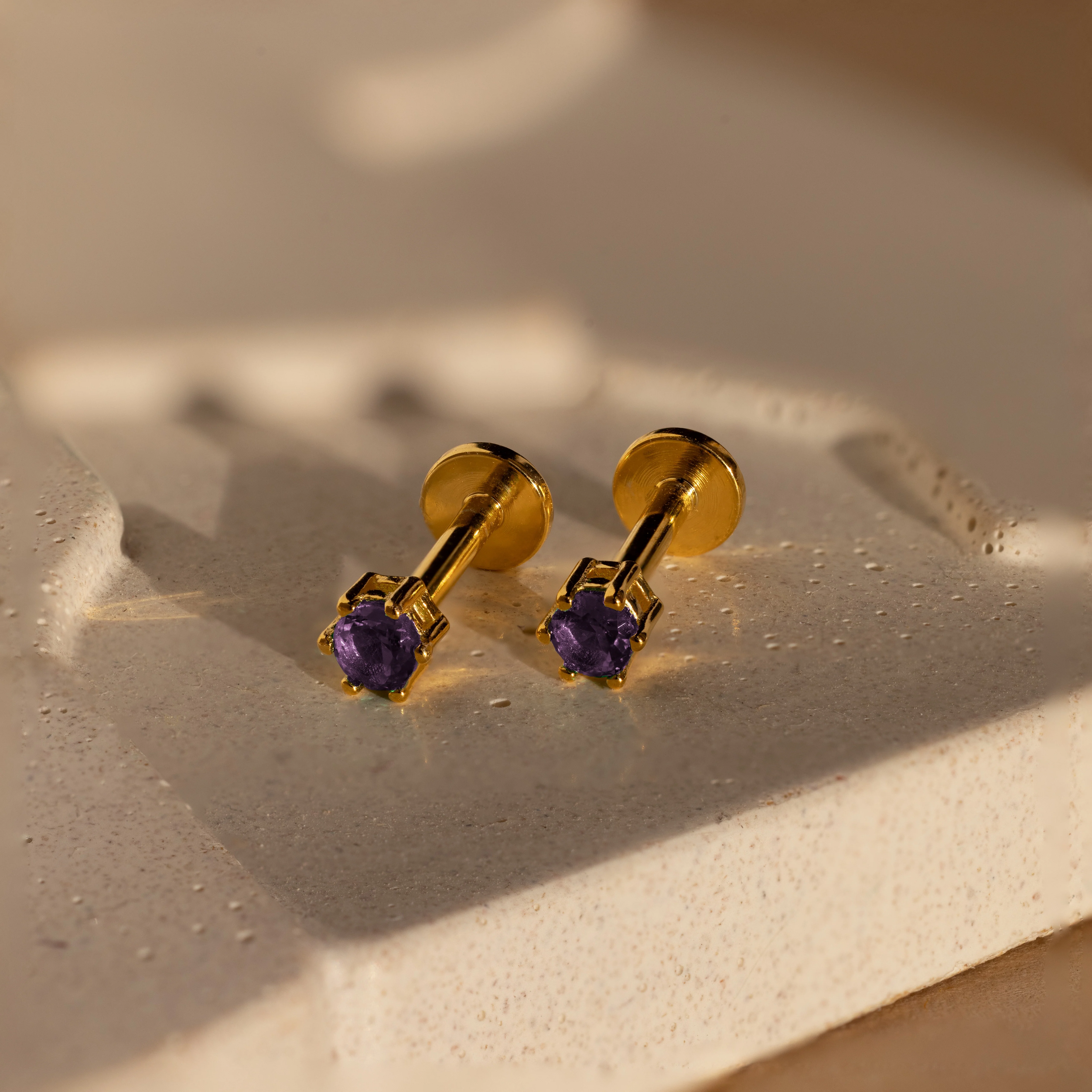 Blue Zircon Flatback Studs