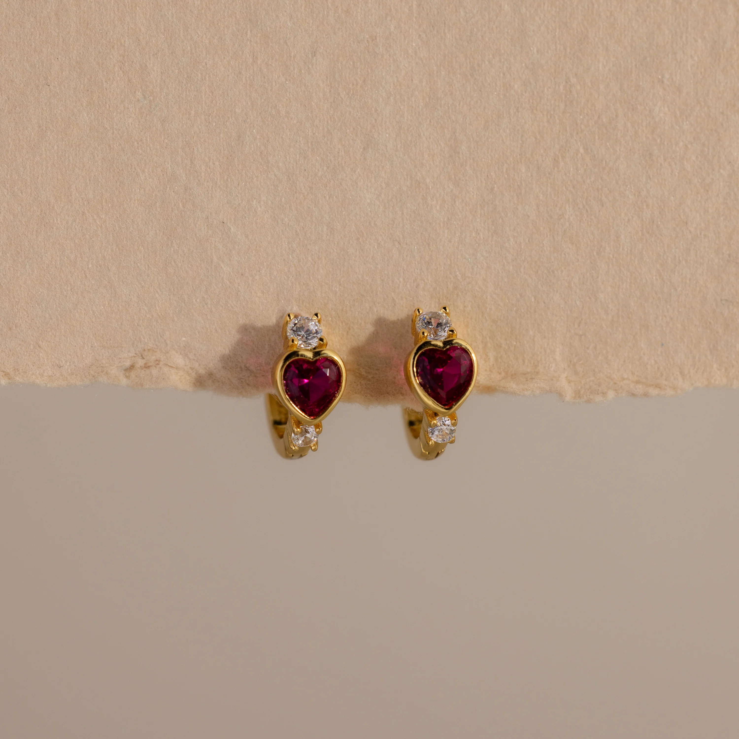 Alexandrite Heart Hoops - Image 6