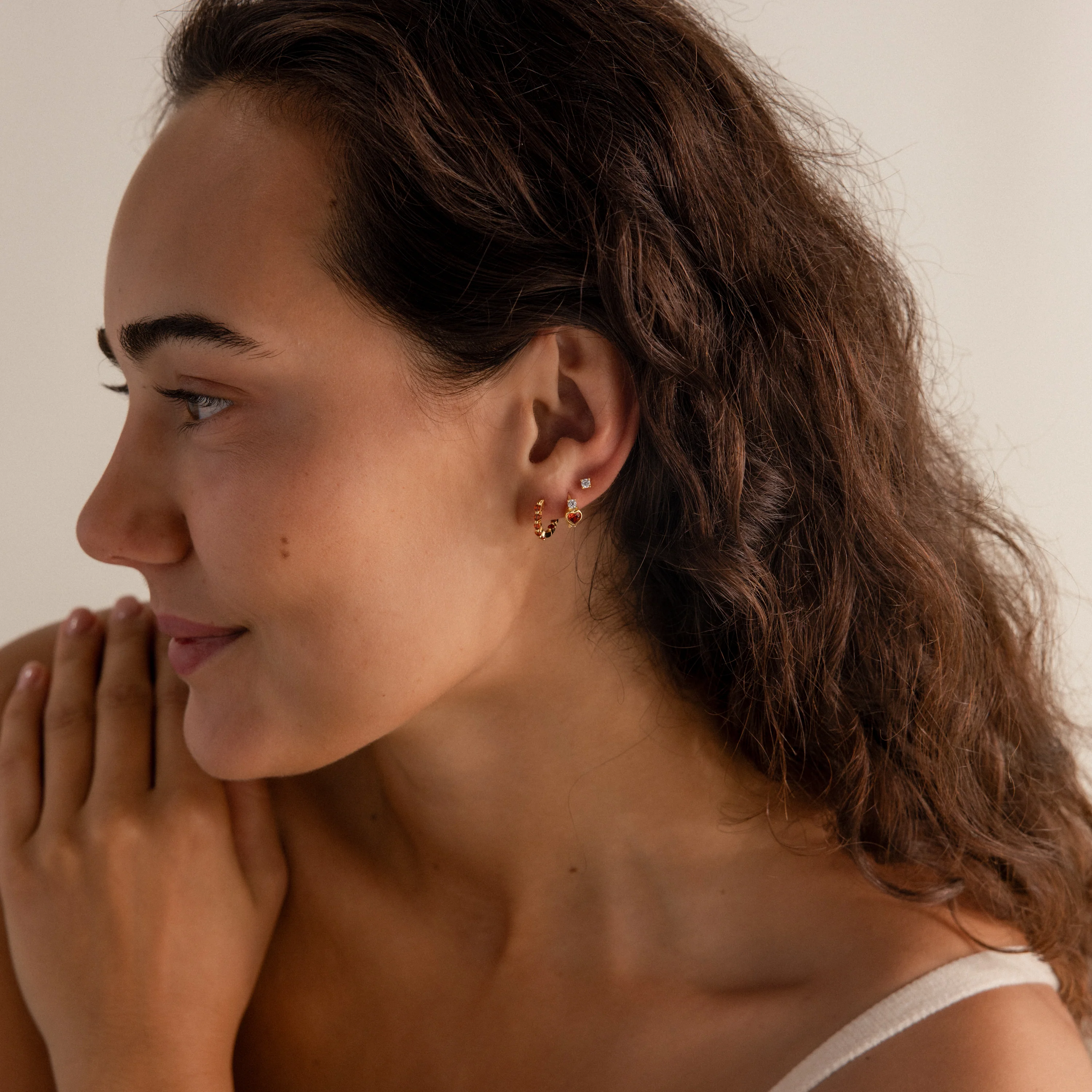 Alexandrite Heart Hoops - Image 7