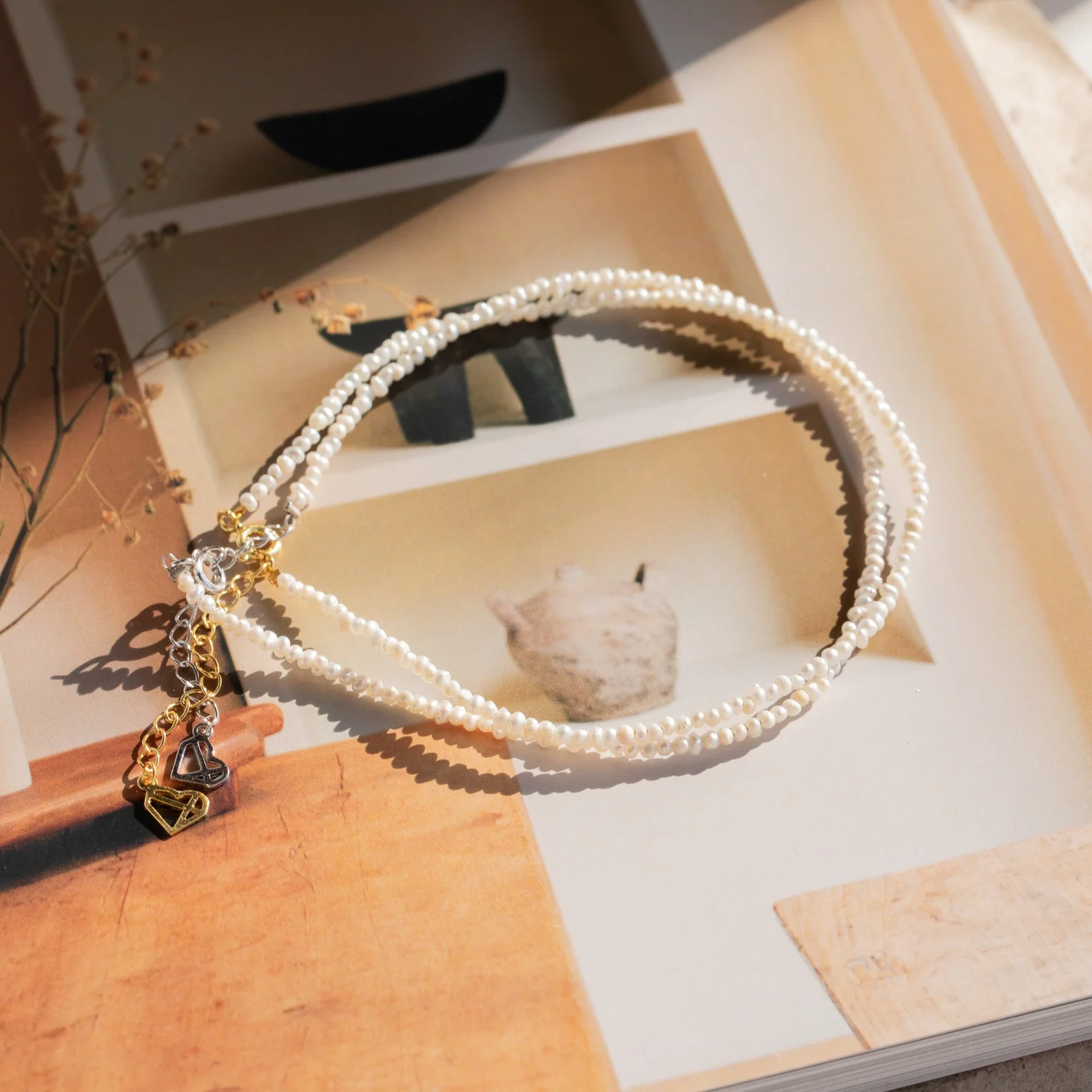 Brinley Pearl Anklet in Silver