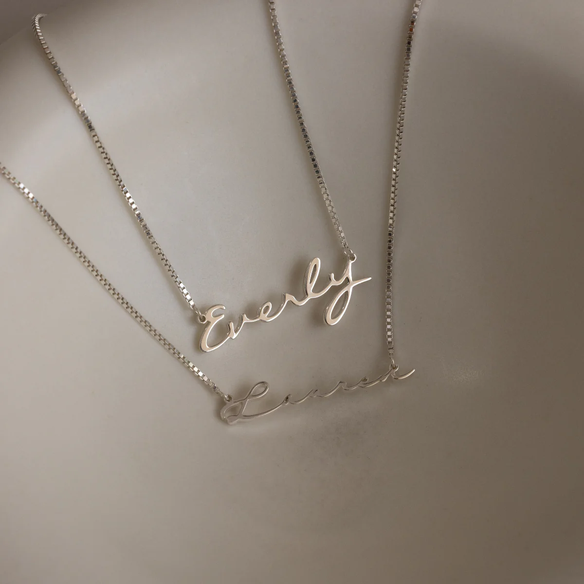 Callie Box Chain Name Necklace - Image 6