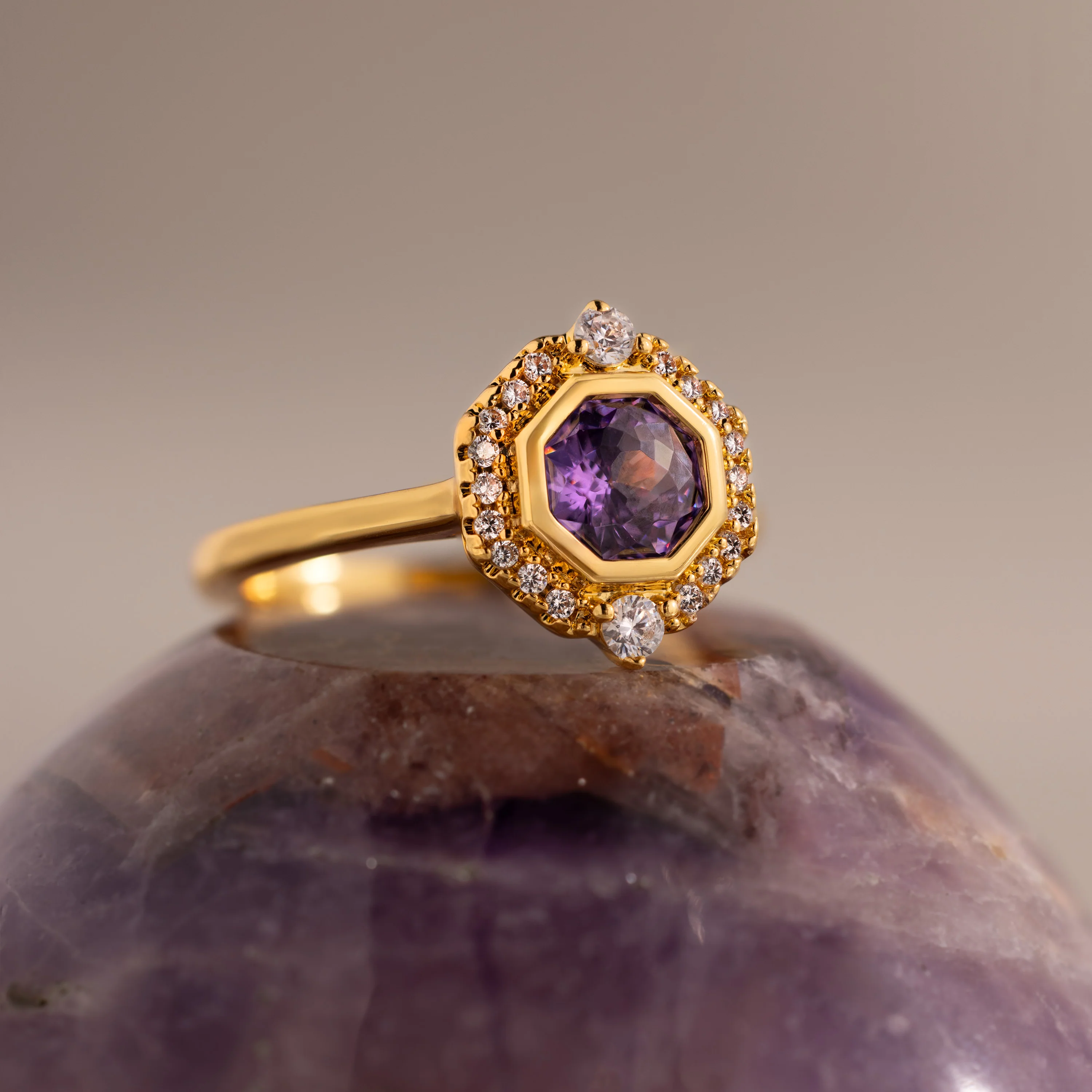 Celestial Alexandrite Halo Ring - Image 3