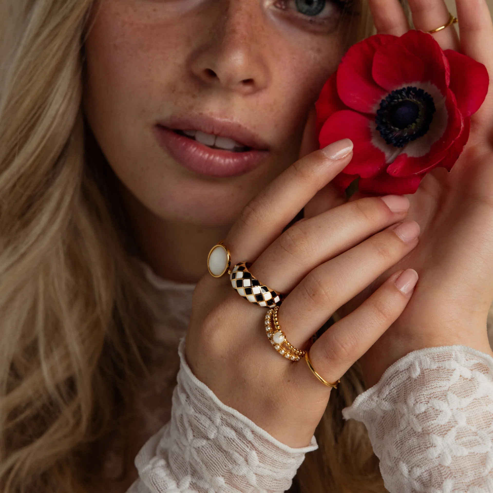 Checkered Dome Ring - Image 6