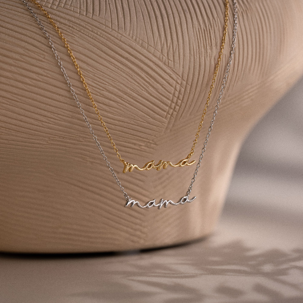 Dainty Mama Necklace in Silver - Image 6