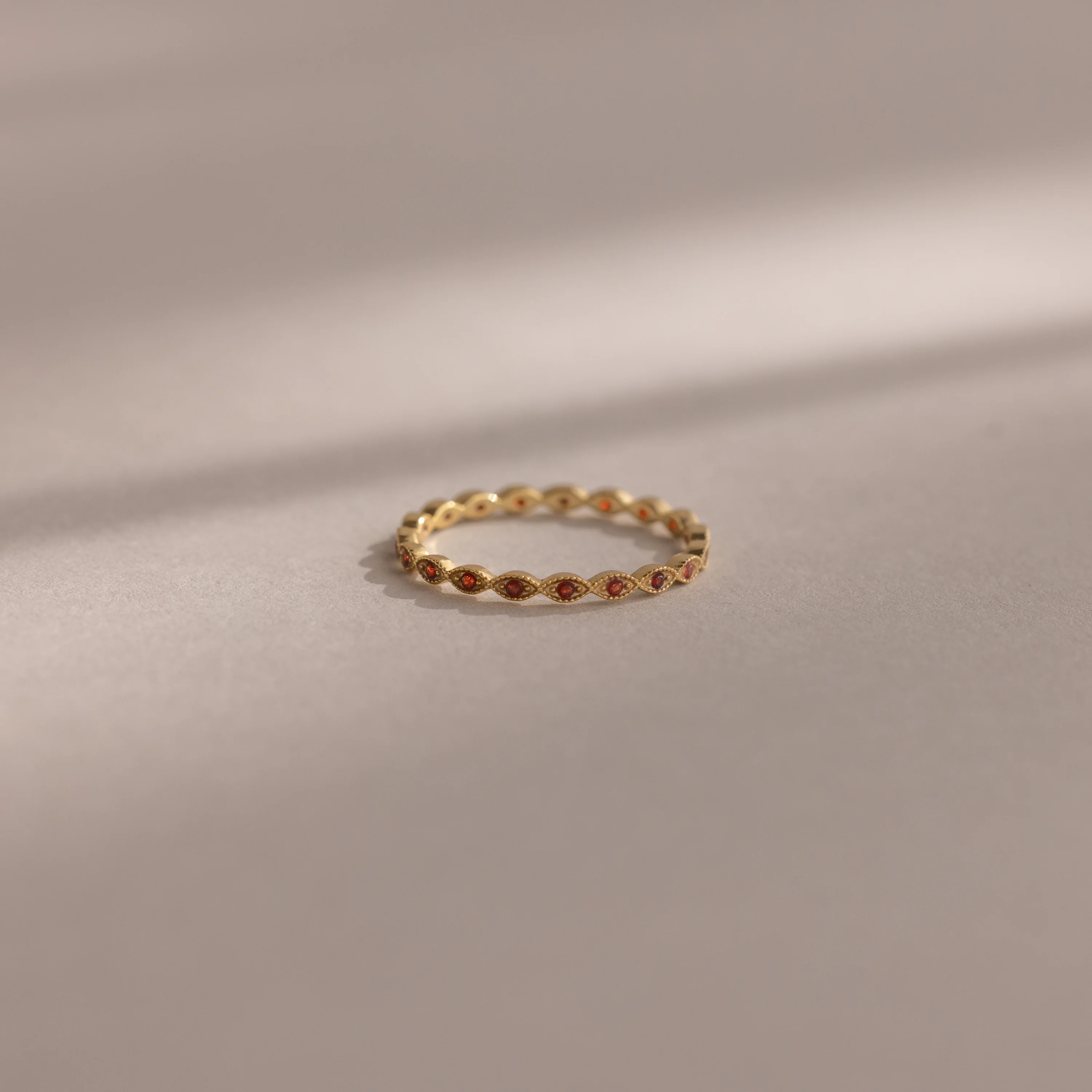 Dainty Marquise Garnet Ring