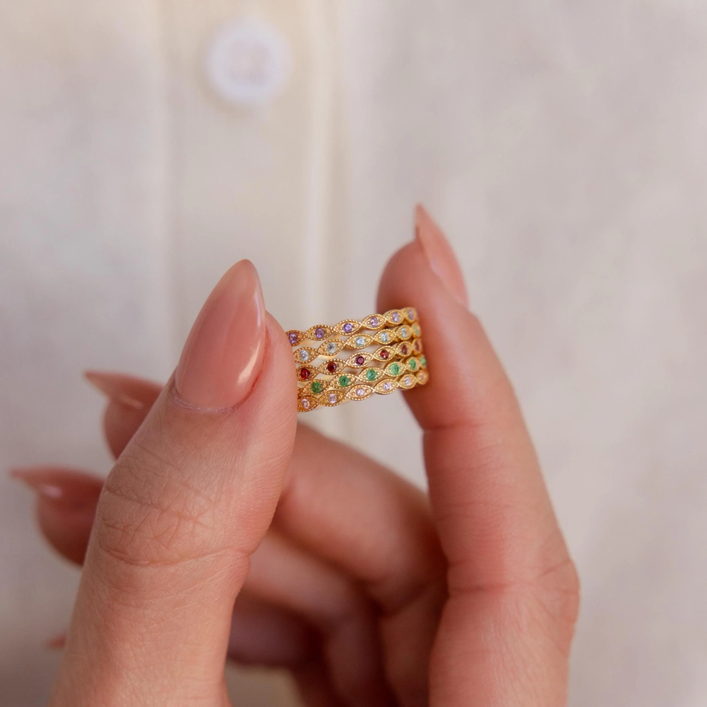 Dainty Marquise Birthstone Ring - Image 13