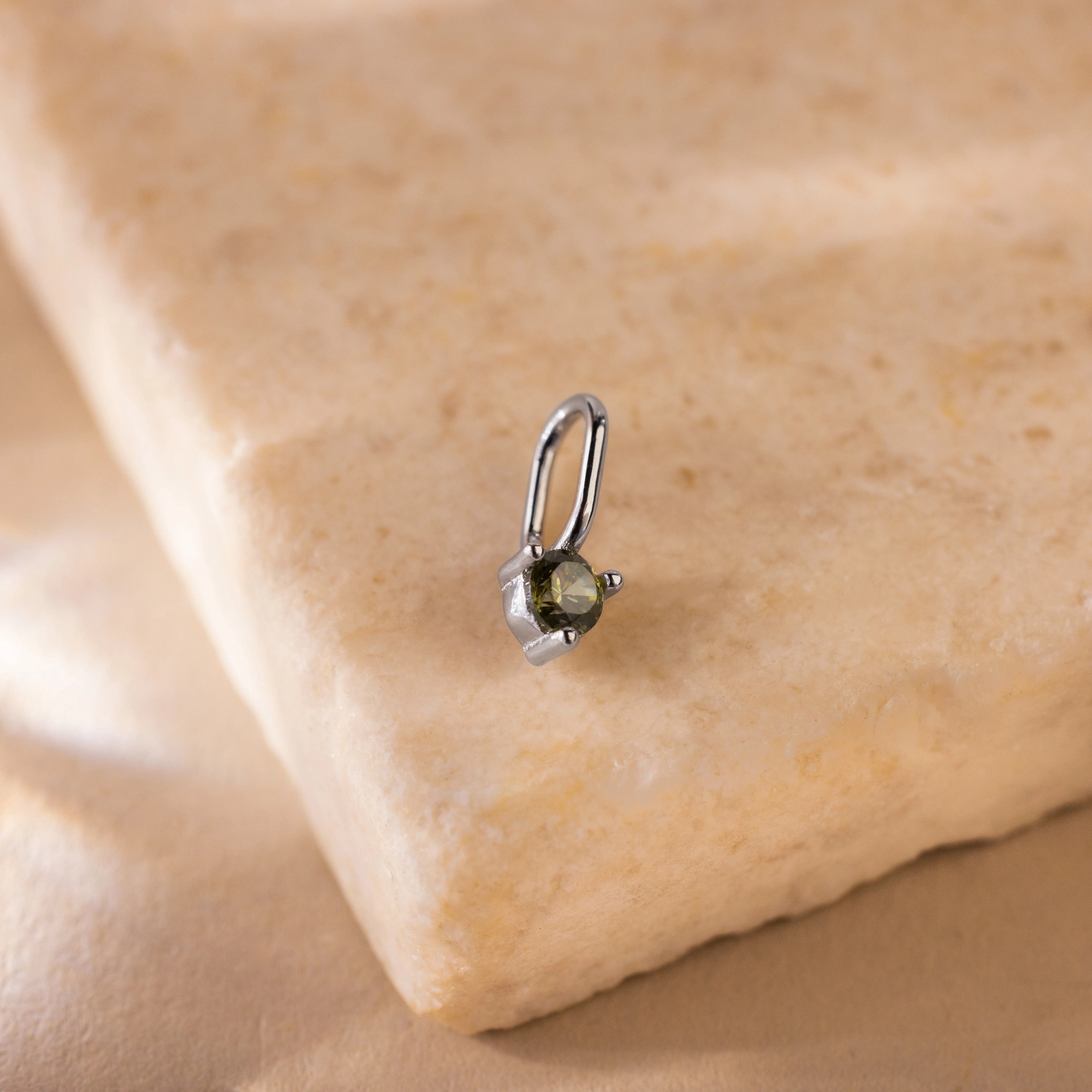 Dainty Peridot Charm