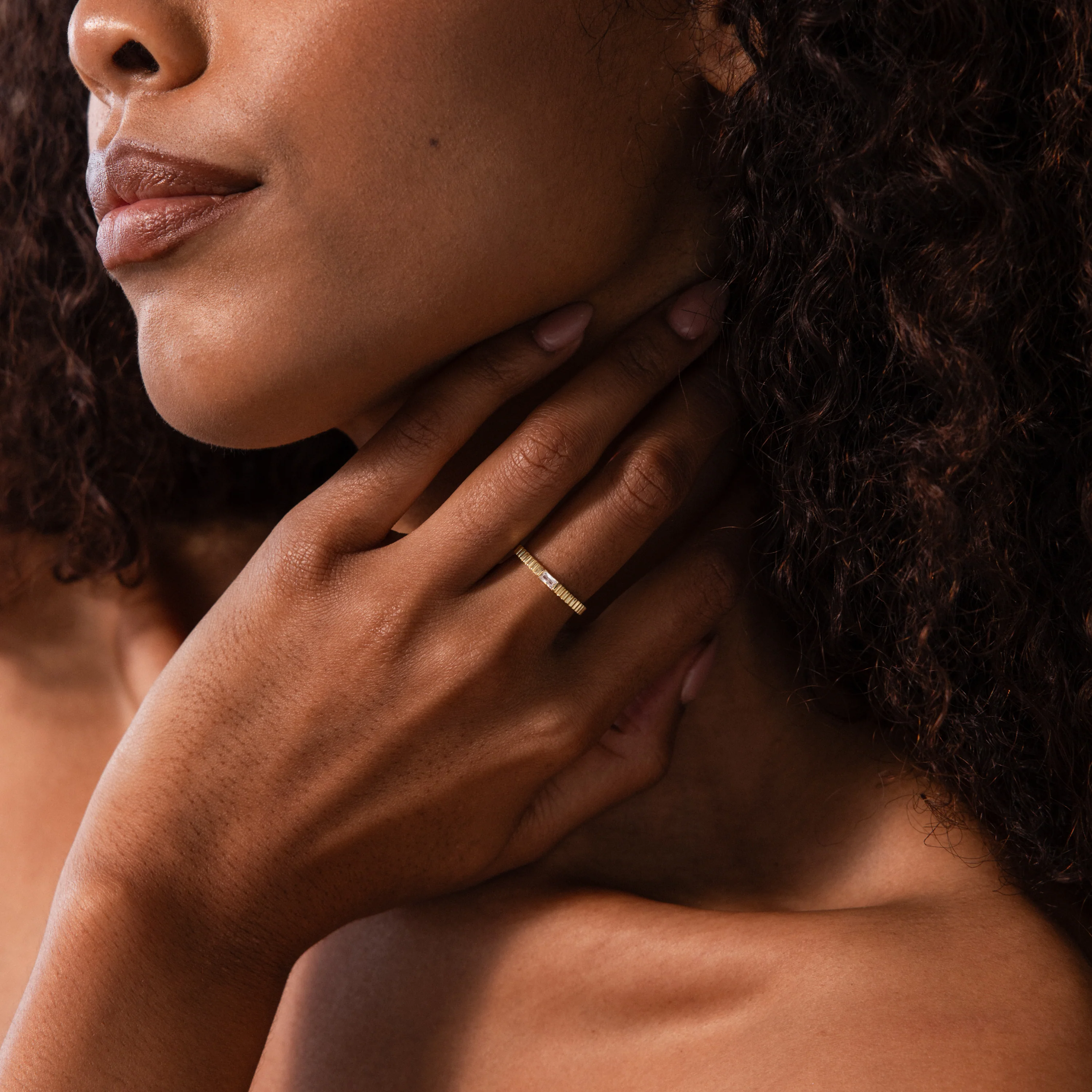 Dainty Ribbed Opal Ring - Image 2