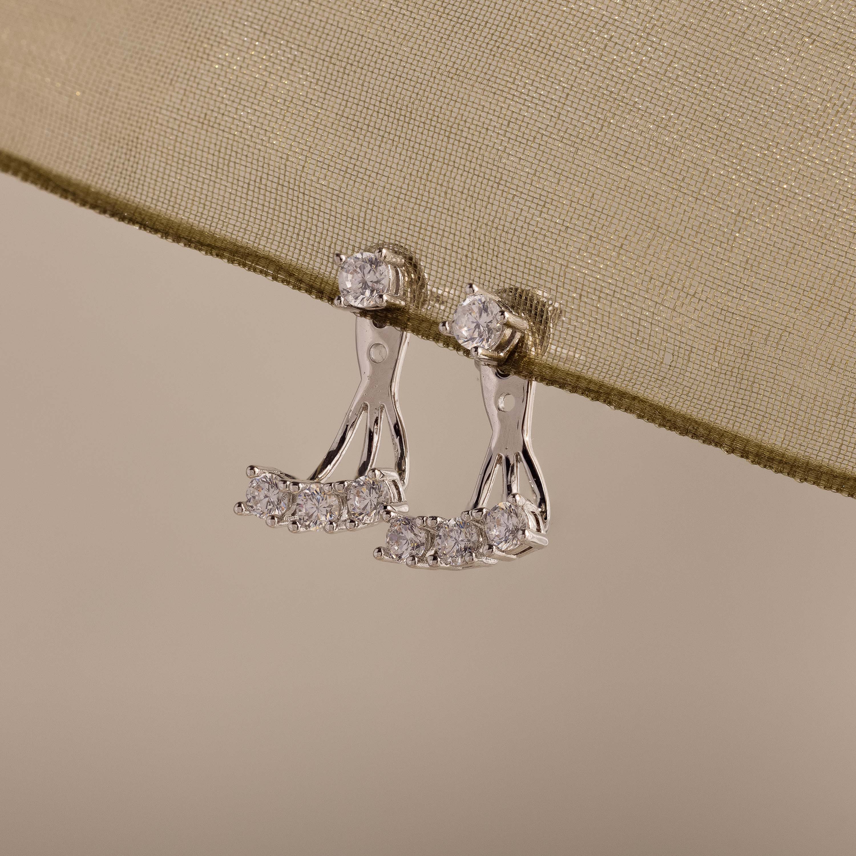 Diamond Cascade Ear Jackets - Image 5