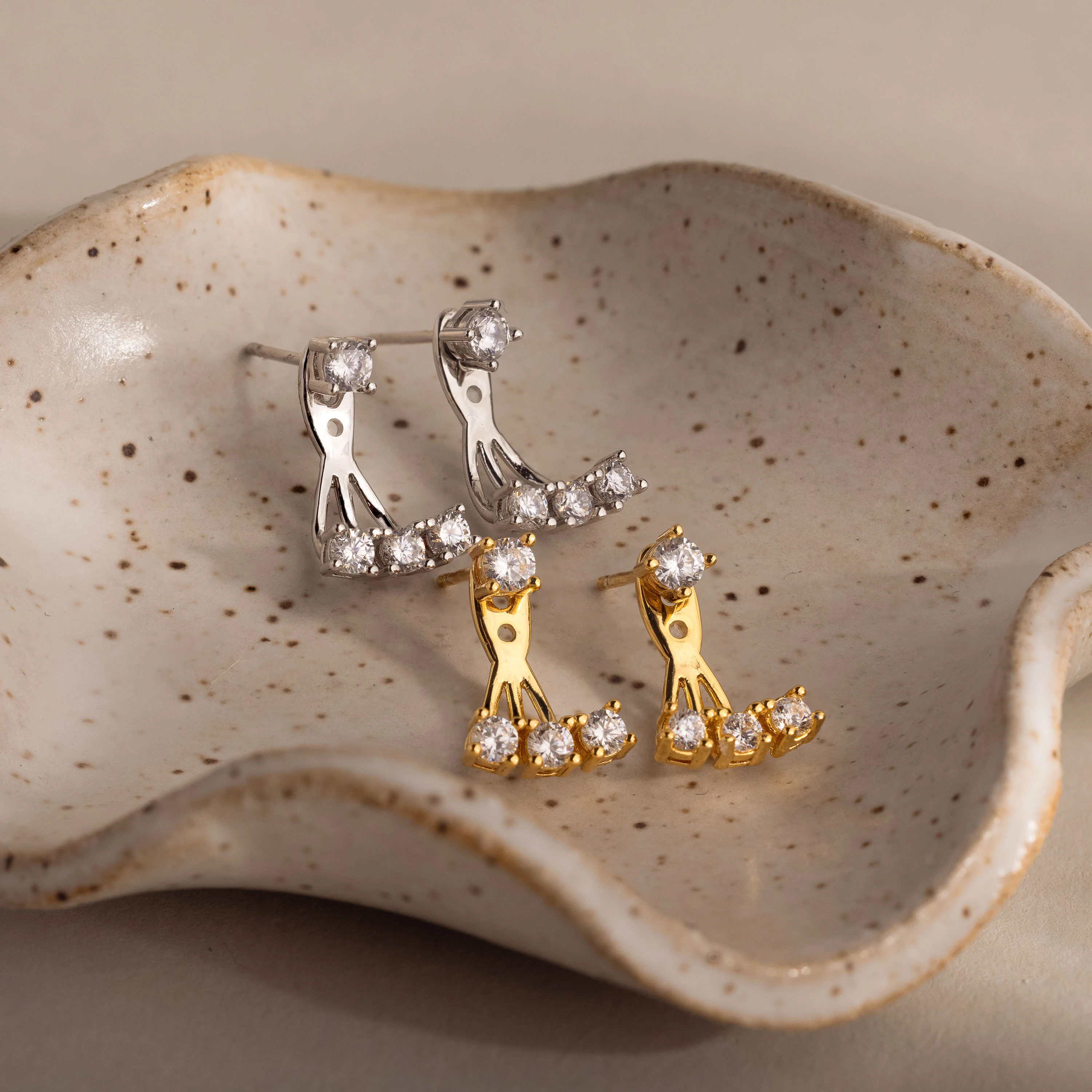 Diamond Cascade Ear Jackets - Image 7
