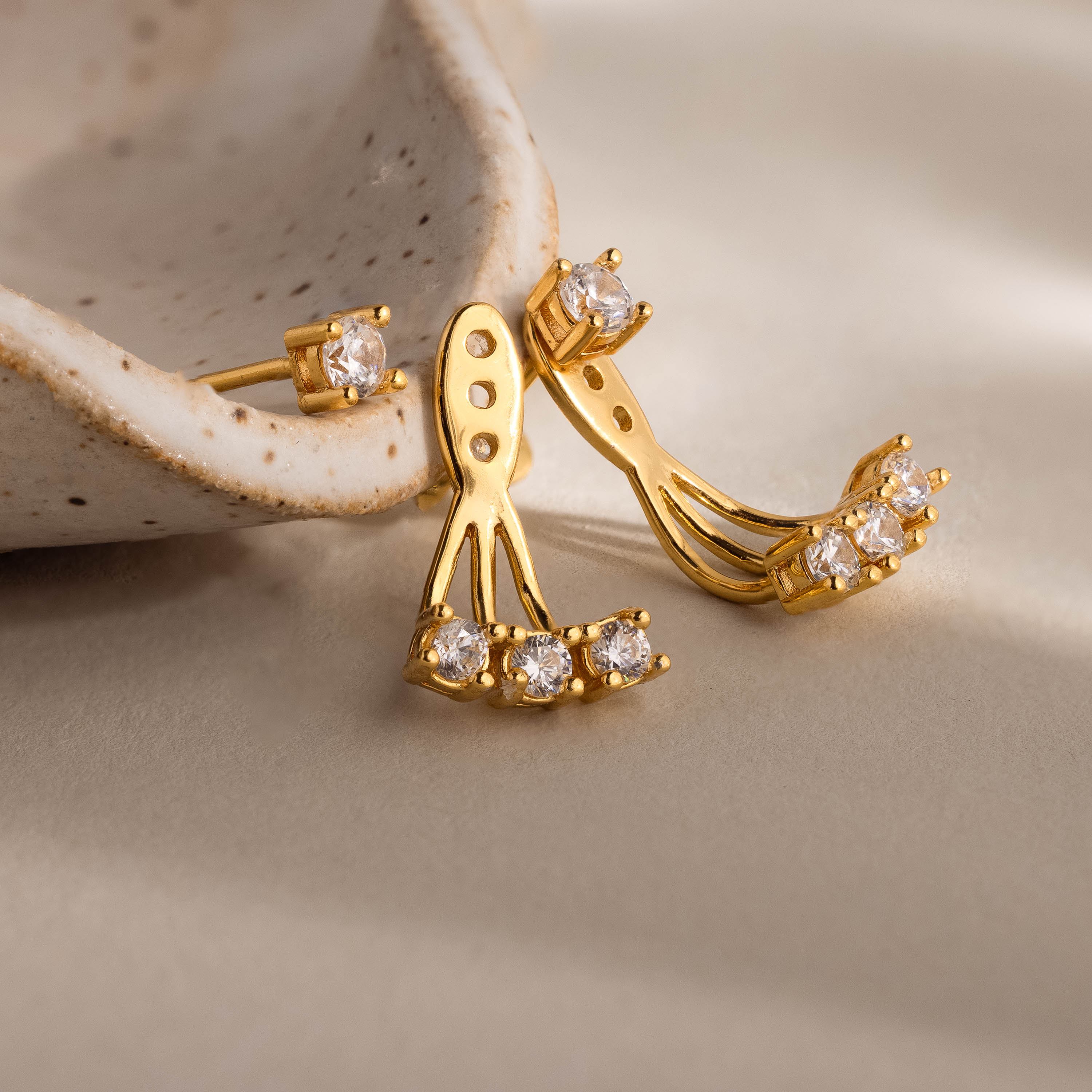 Diamond Cascade Ear Jackets - Image 9