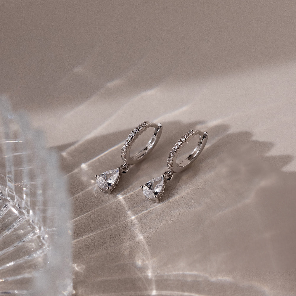 Diamond Drop Huggies