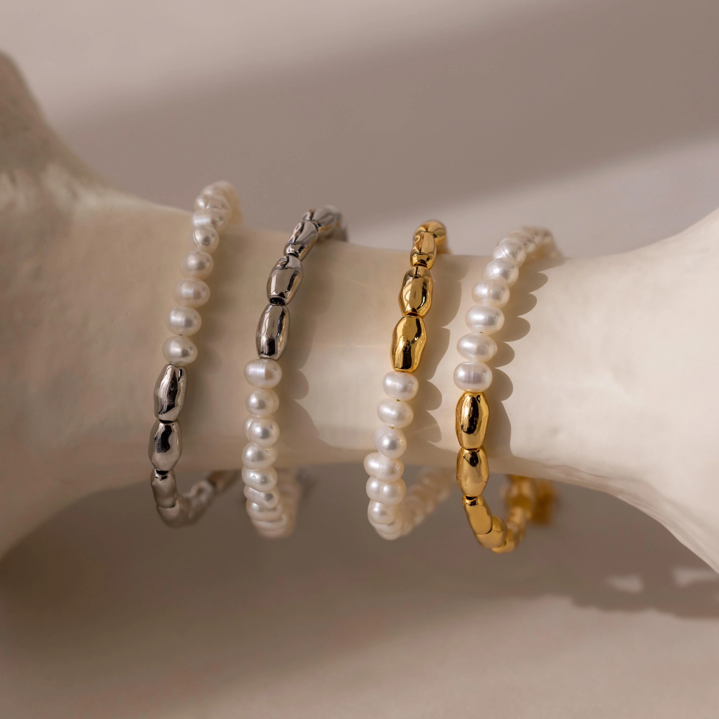 Duo Beaded Pearl Bracelet - Image 5