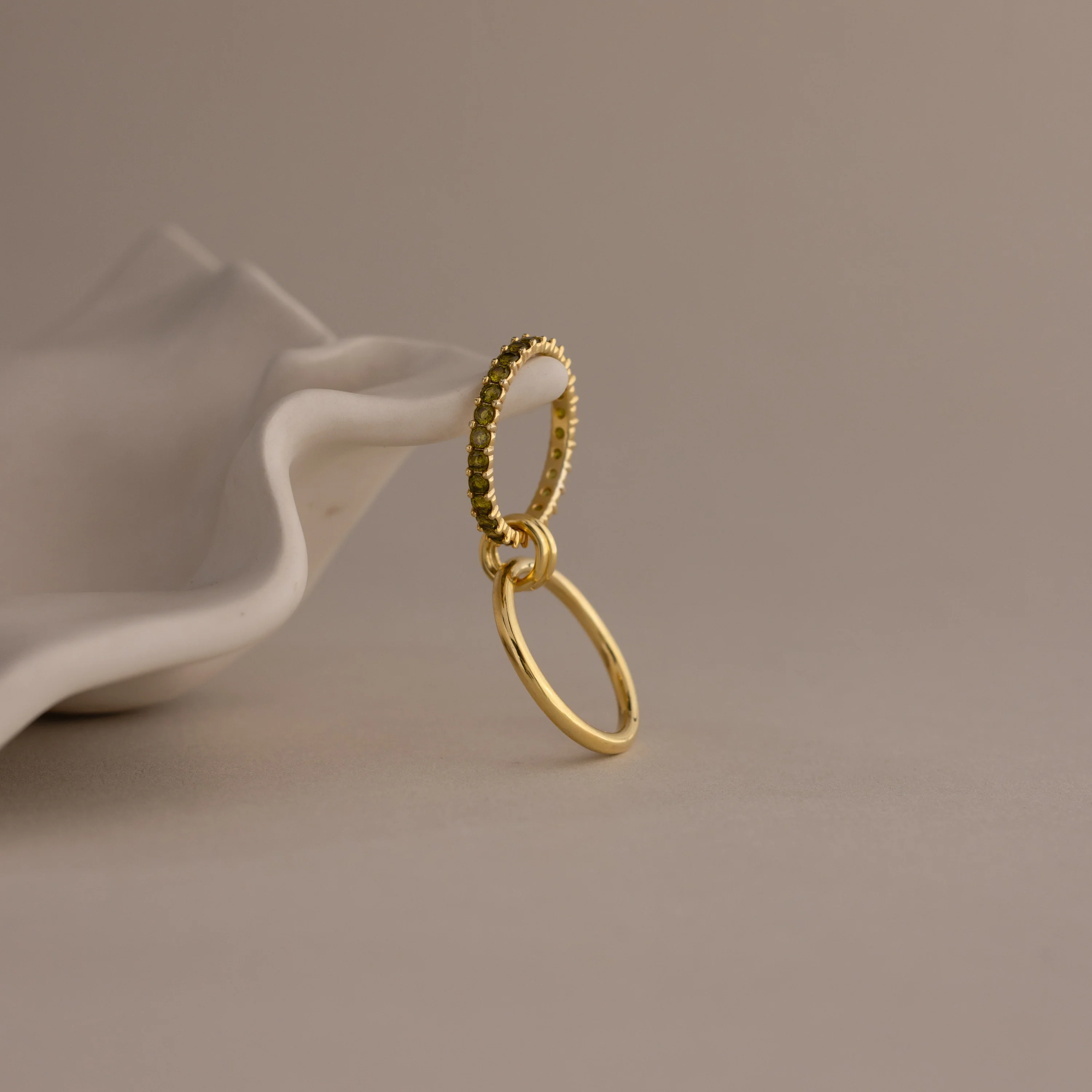 Duo Opal Tennis Linked Ring Set
