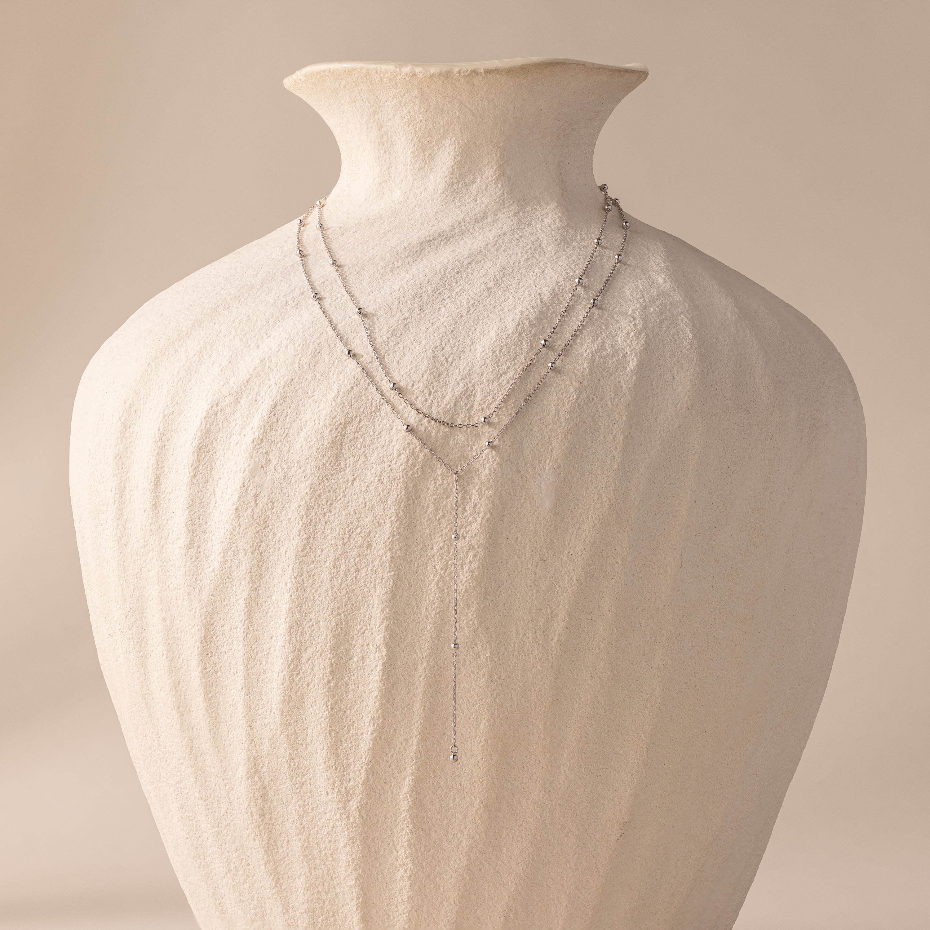 Duo Satellite Lariat Necklace in 18K Gold - Image 4