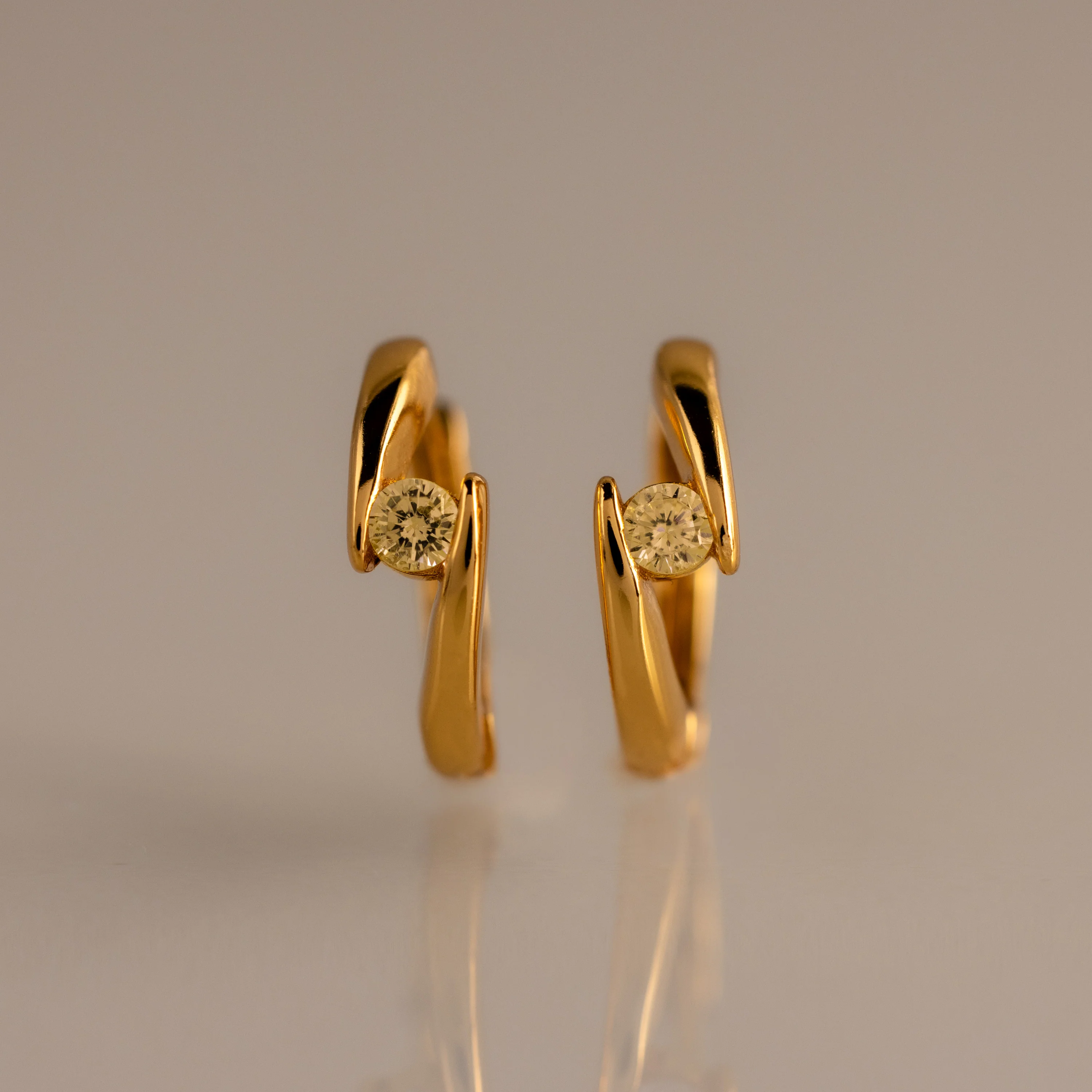 Floating Birthstone Huggies - Image 11