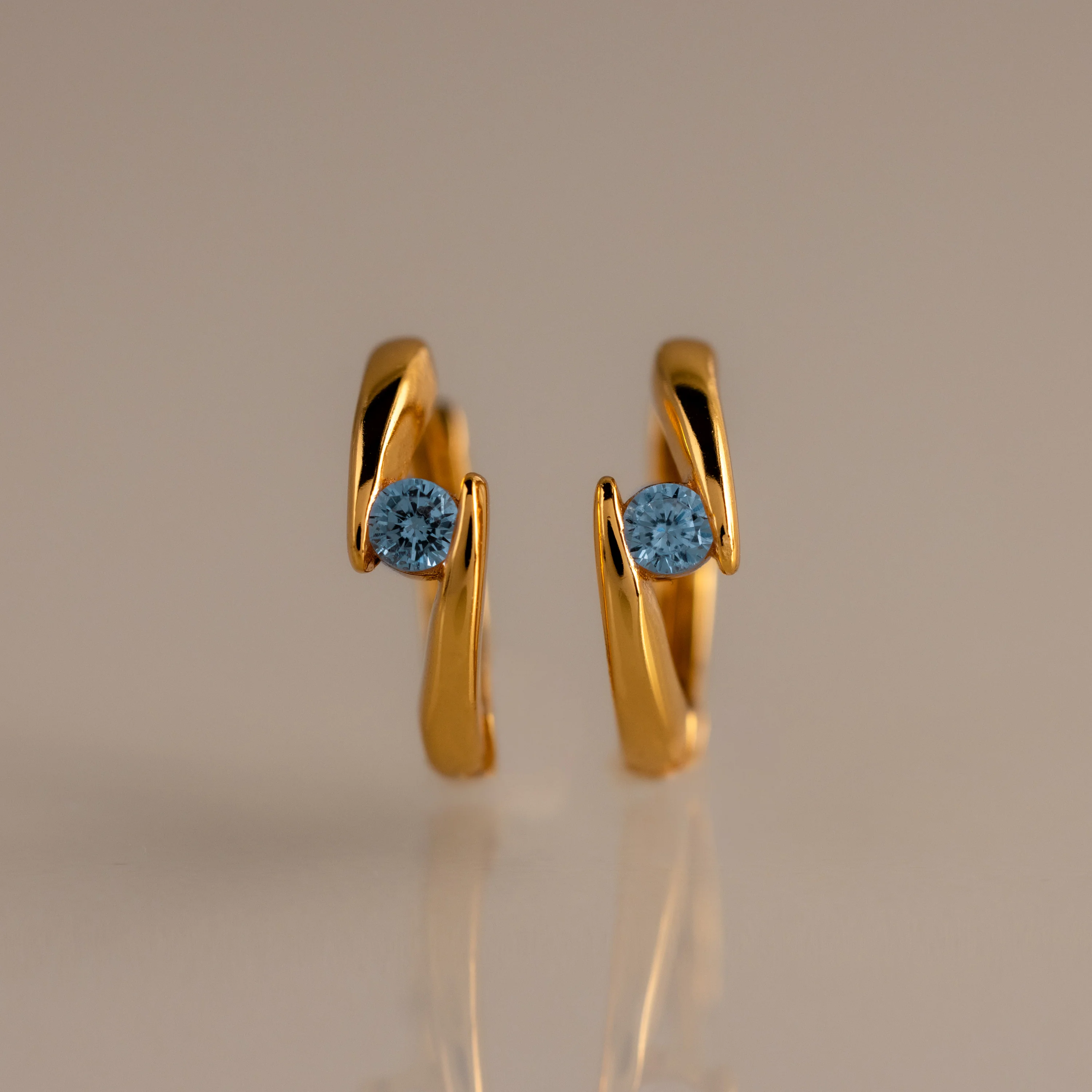 Floating Birthstone Huggies - Image 5