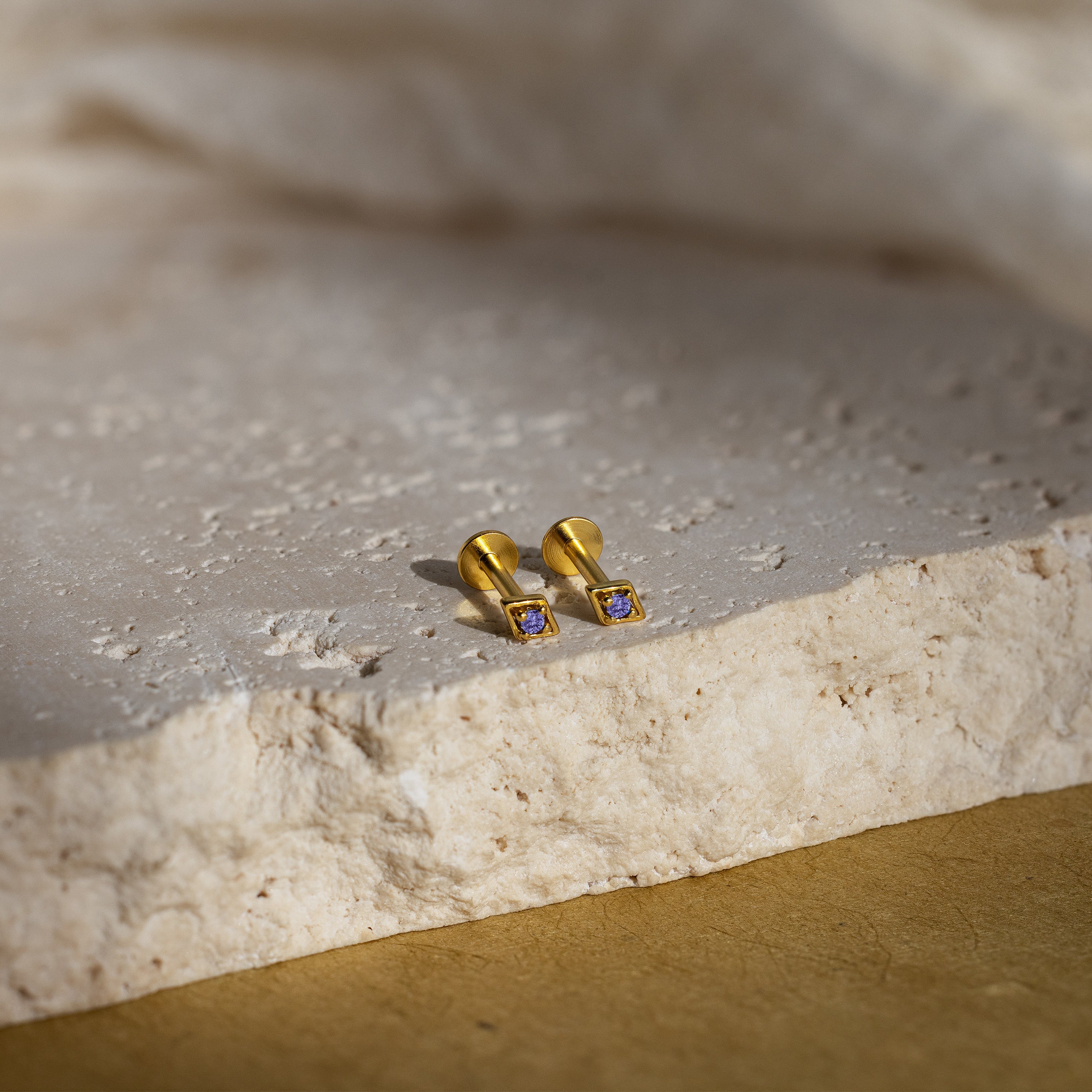Geometric Birthstone Flat Back Studs - Image 2