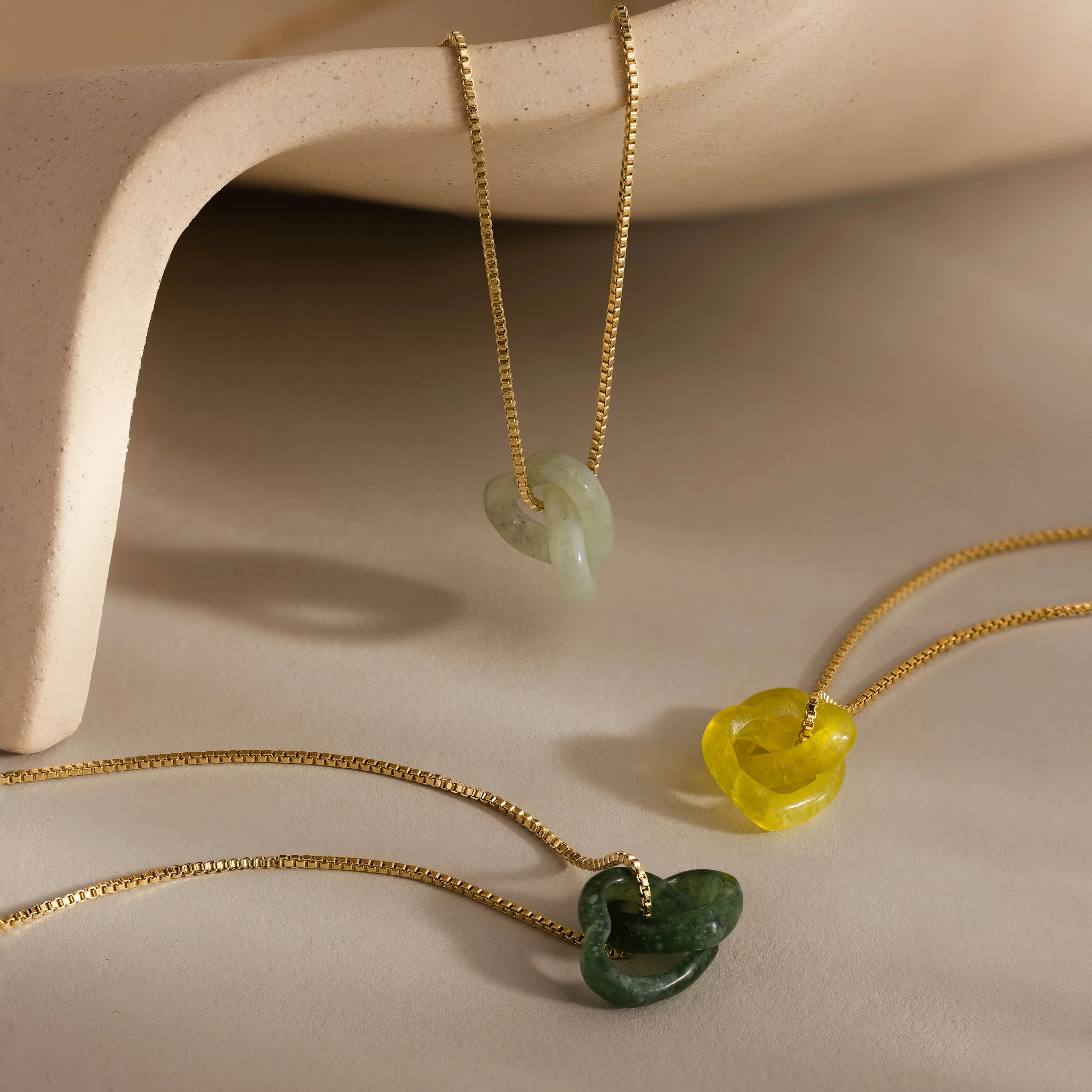Interlocking Jade Heart Necklace - Image 7