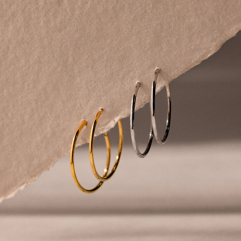 Large Thin Hoops - Image 3