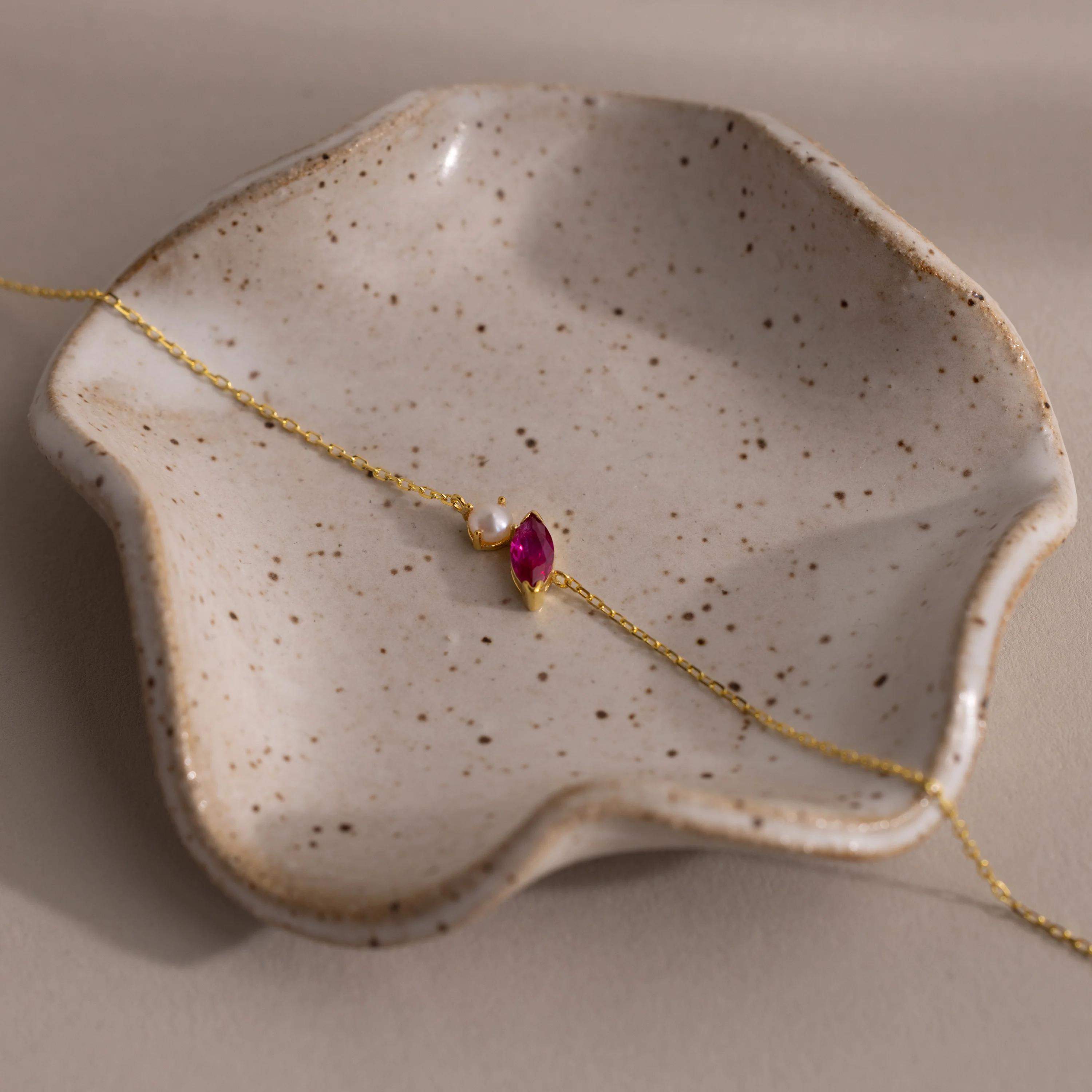 Marquise Birthstone & Pearl Bracelet - Image 13