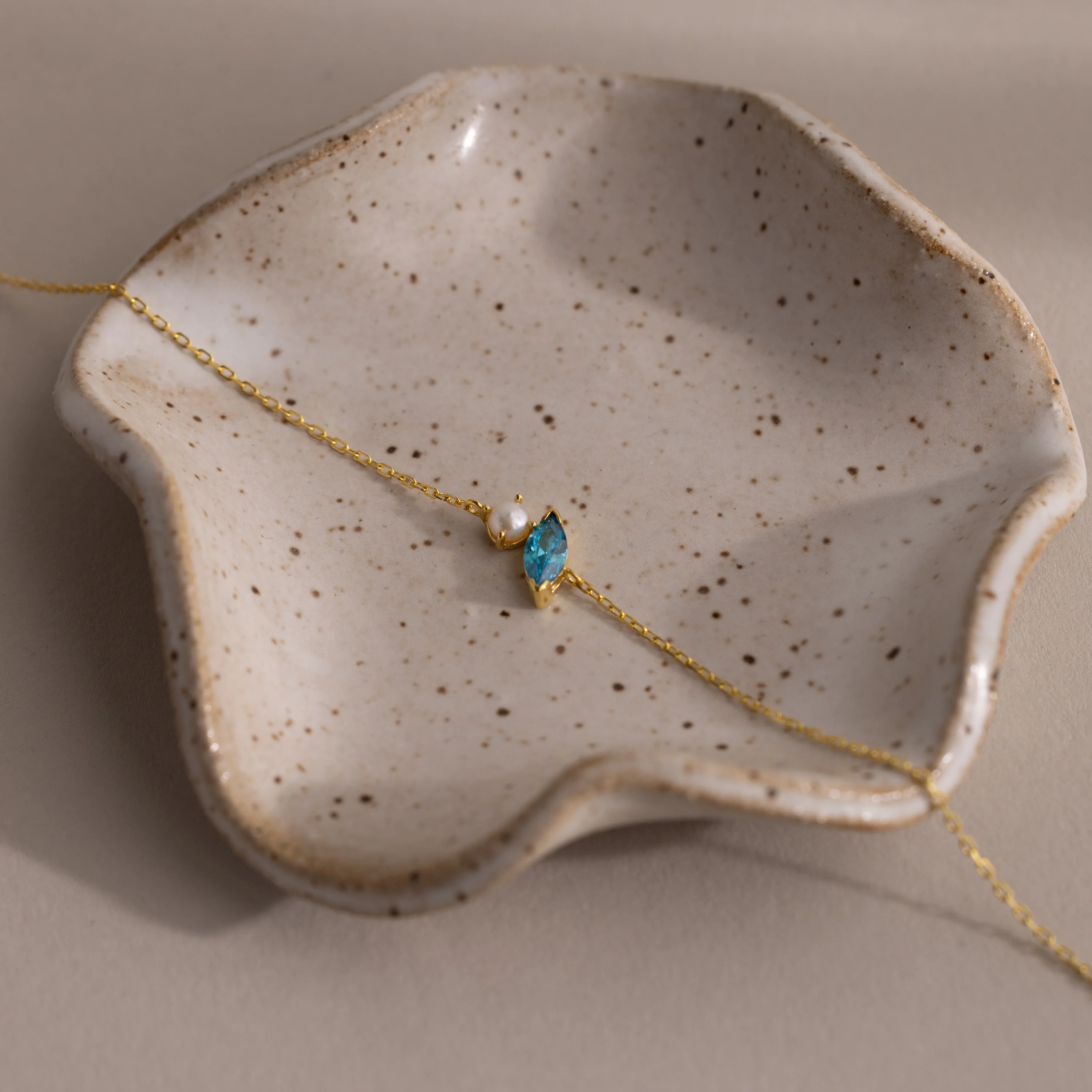 Marquise Birthstone & Pearl Bracelet - Image 5