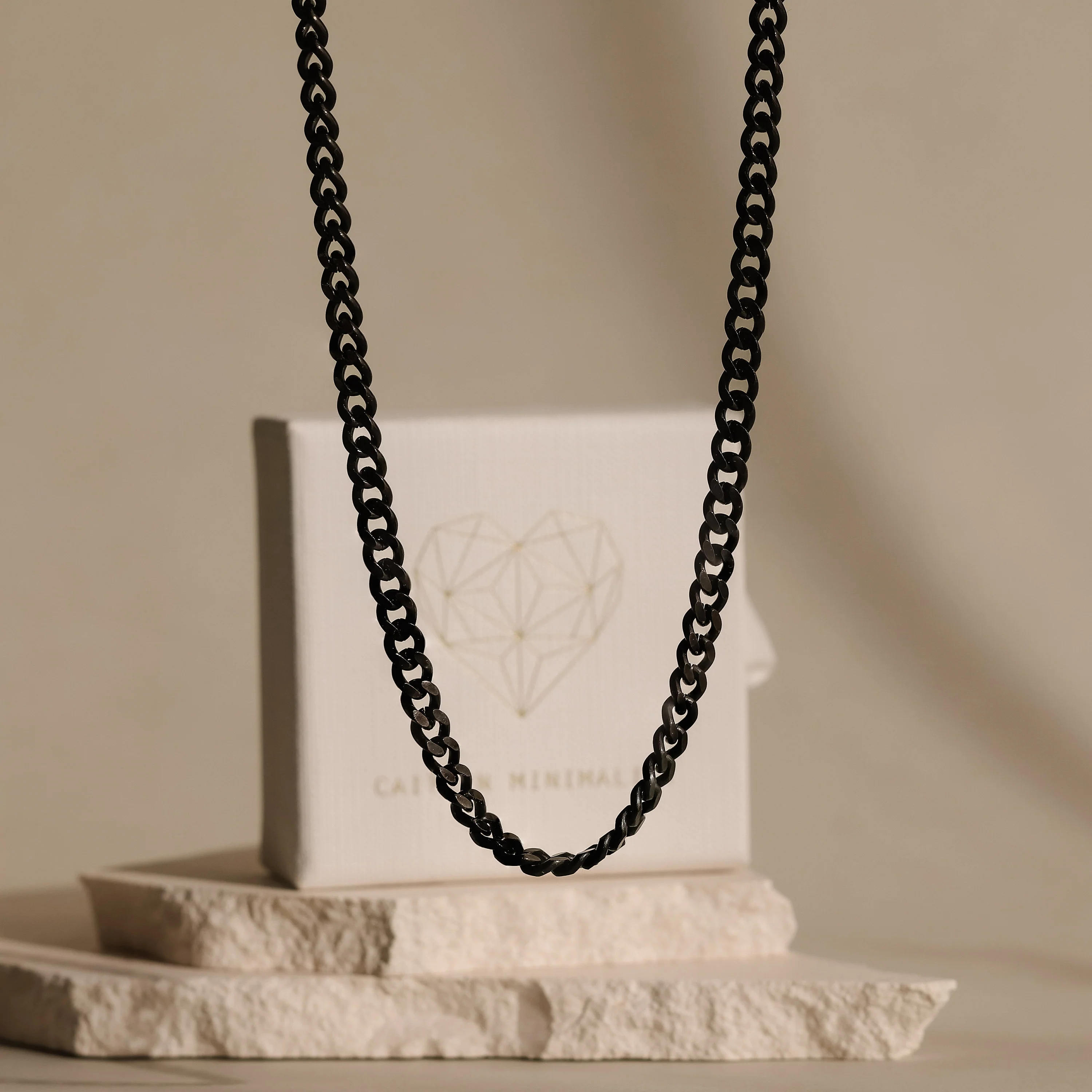 Men's Black Curb Chain - Image 2
