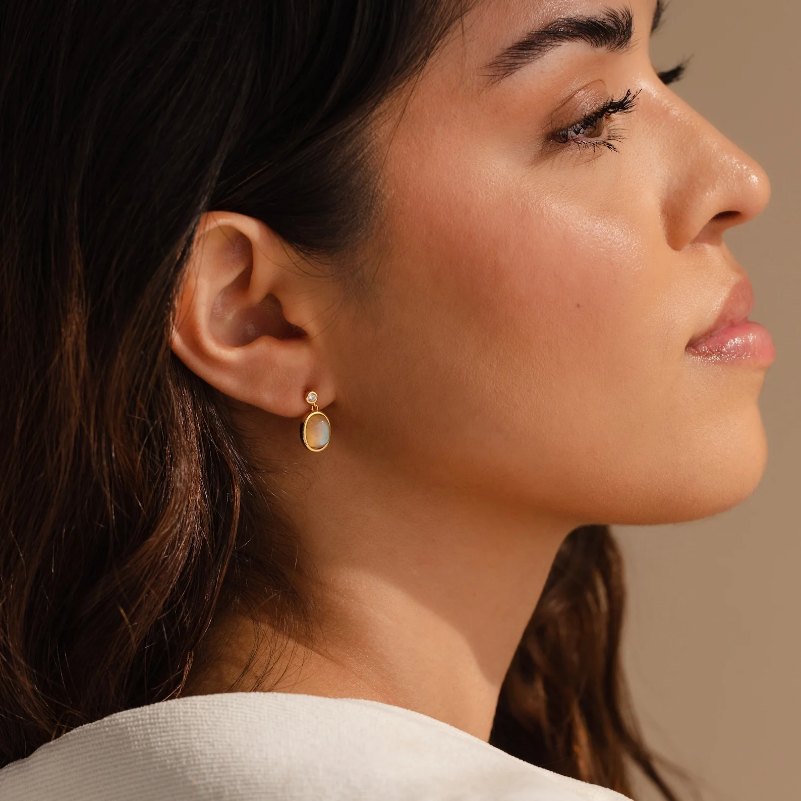Moonstone Drop Earrings - Image 4