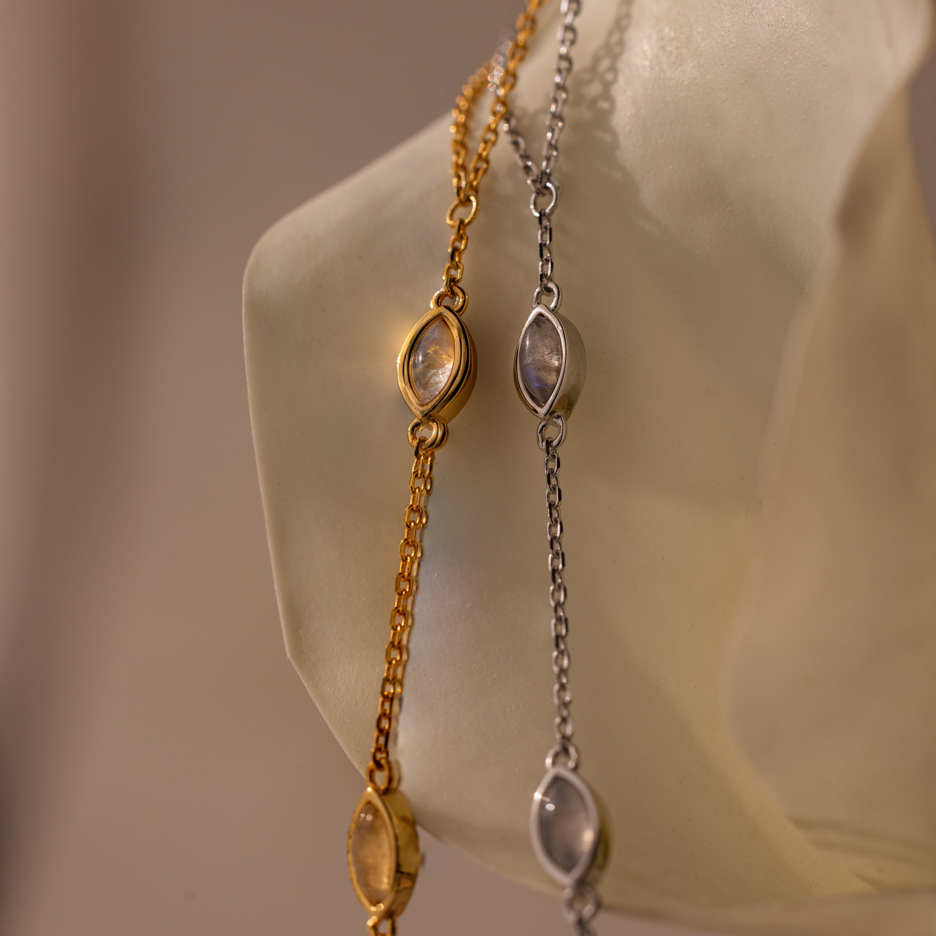 Moonstone Hand Chain Bracelet - Image 7