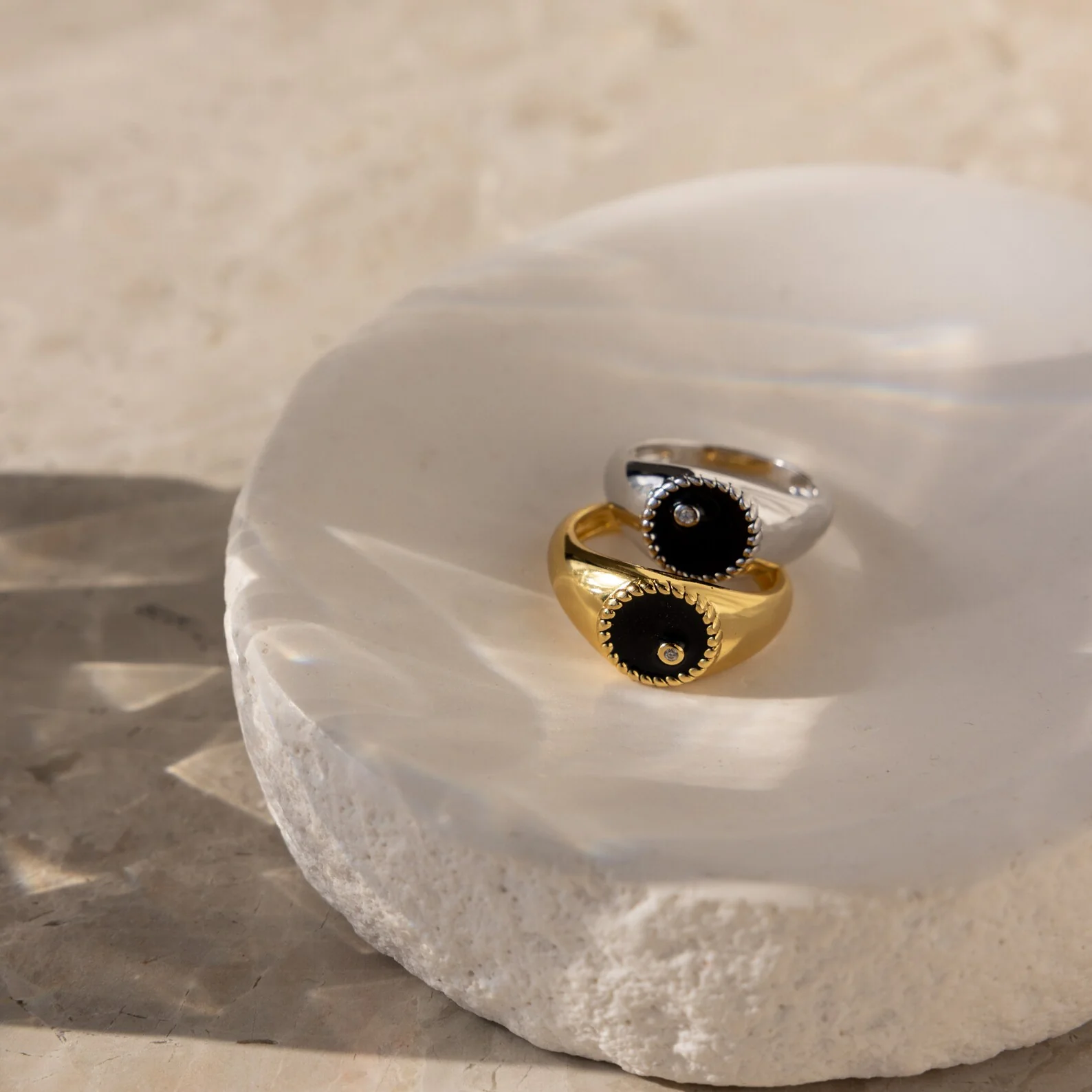 Natasha Black Signet Ring - Image 5