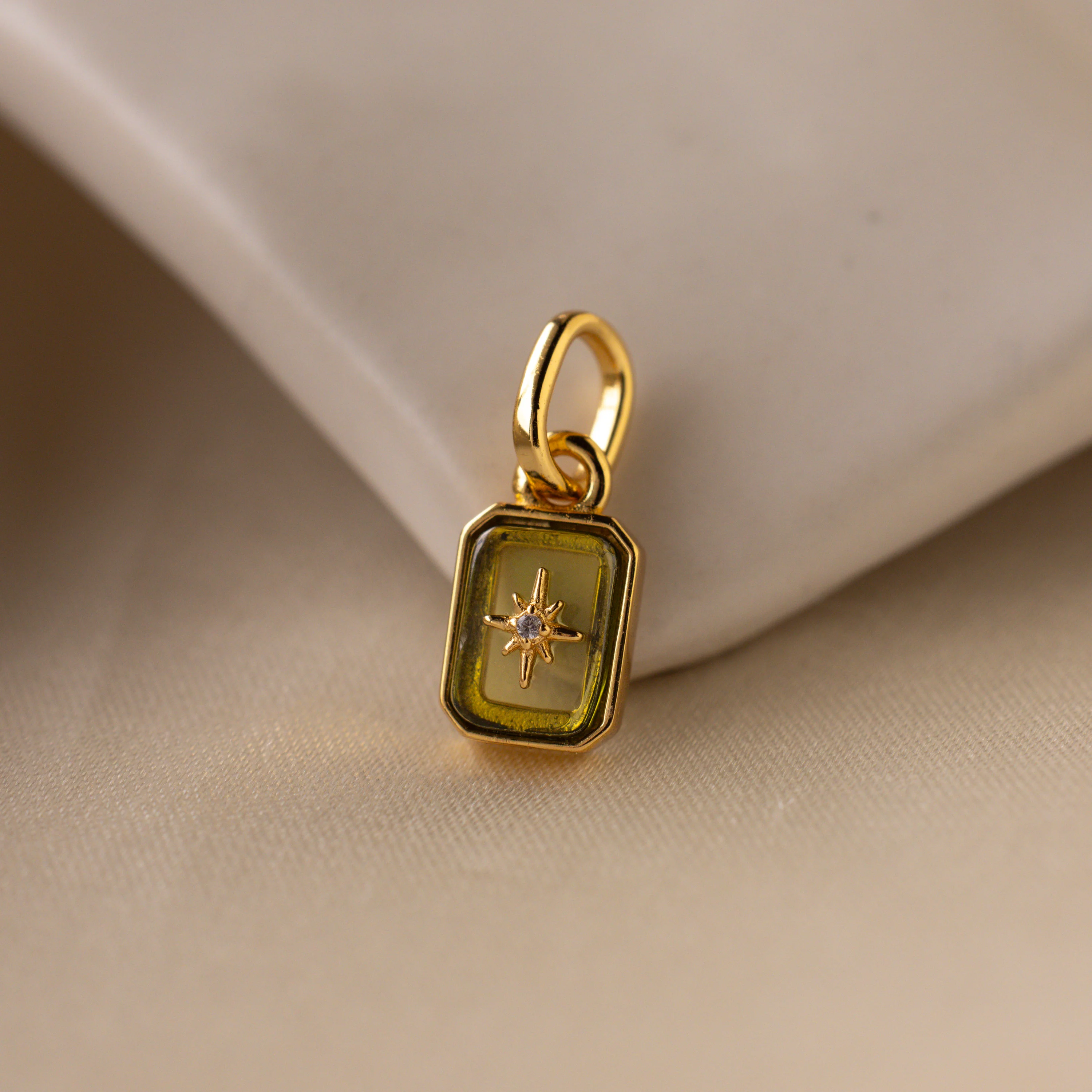 North Star Peridot Charm